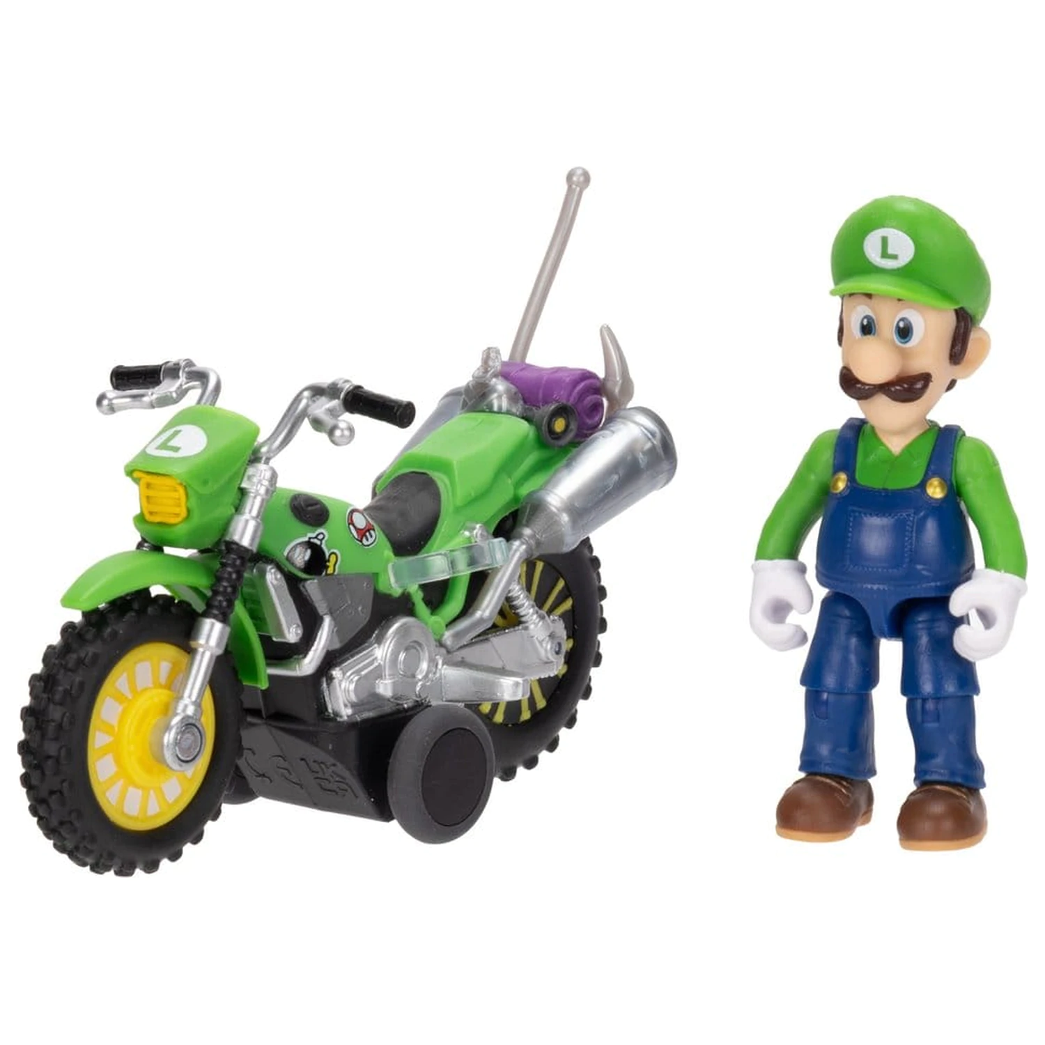 Super Mario figurină și motocicletă jucărie - Luigi poza produsului
