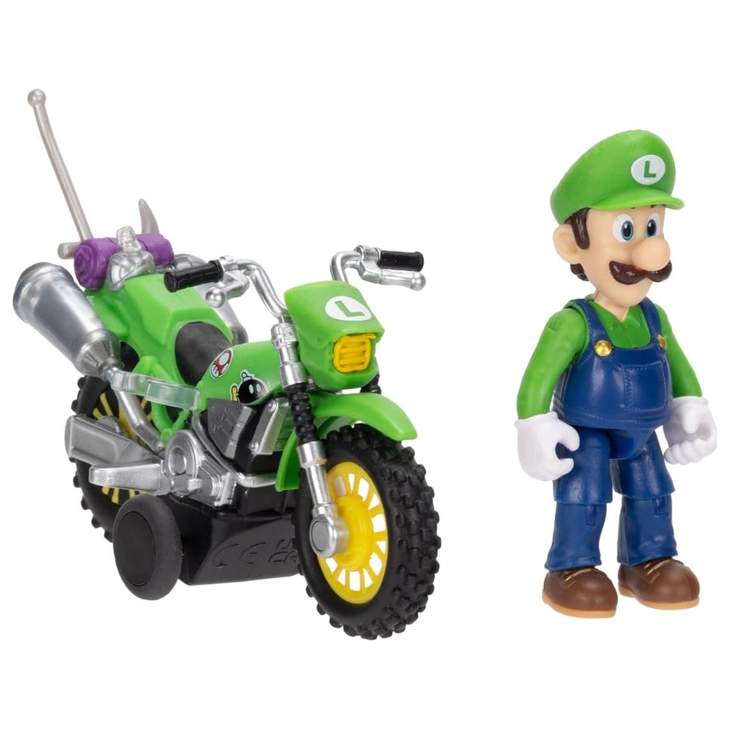 Super Mario figurină și motocicletă jucărie - Luigi poza produsului