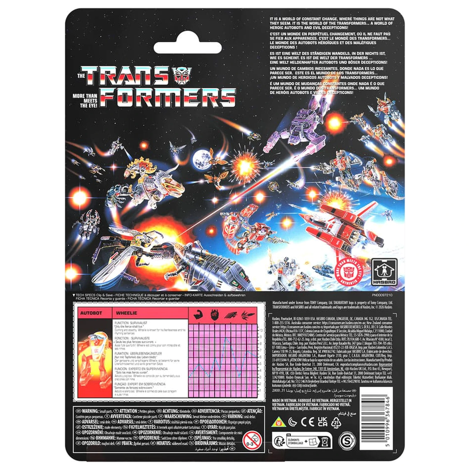 The Transformers Retro G1 figurina de acțiune Autobot Wheelie 11 cm poza produsului