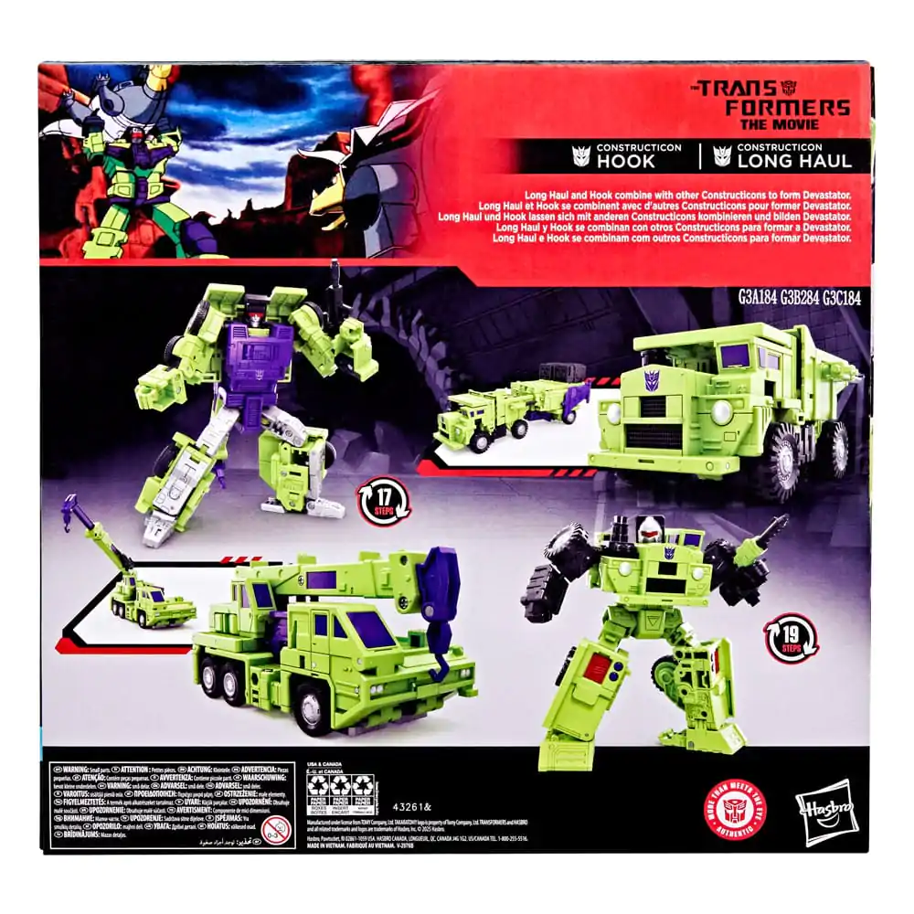 The Transformers: The Movie Set figurine de acțiune 2-Pack Constructicon Hook & Constructicon Long Haul 16 cm poza produsului