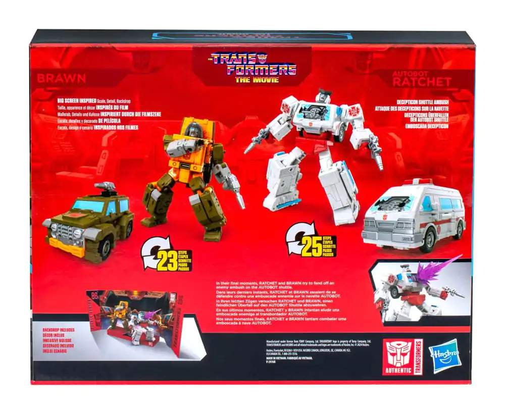 The Transformers: The Movie Studio Series Figurina de acțiune Clasa Deluxe 2-Pack Brawn & Autobot Ratchet 11 cm poza produsului