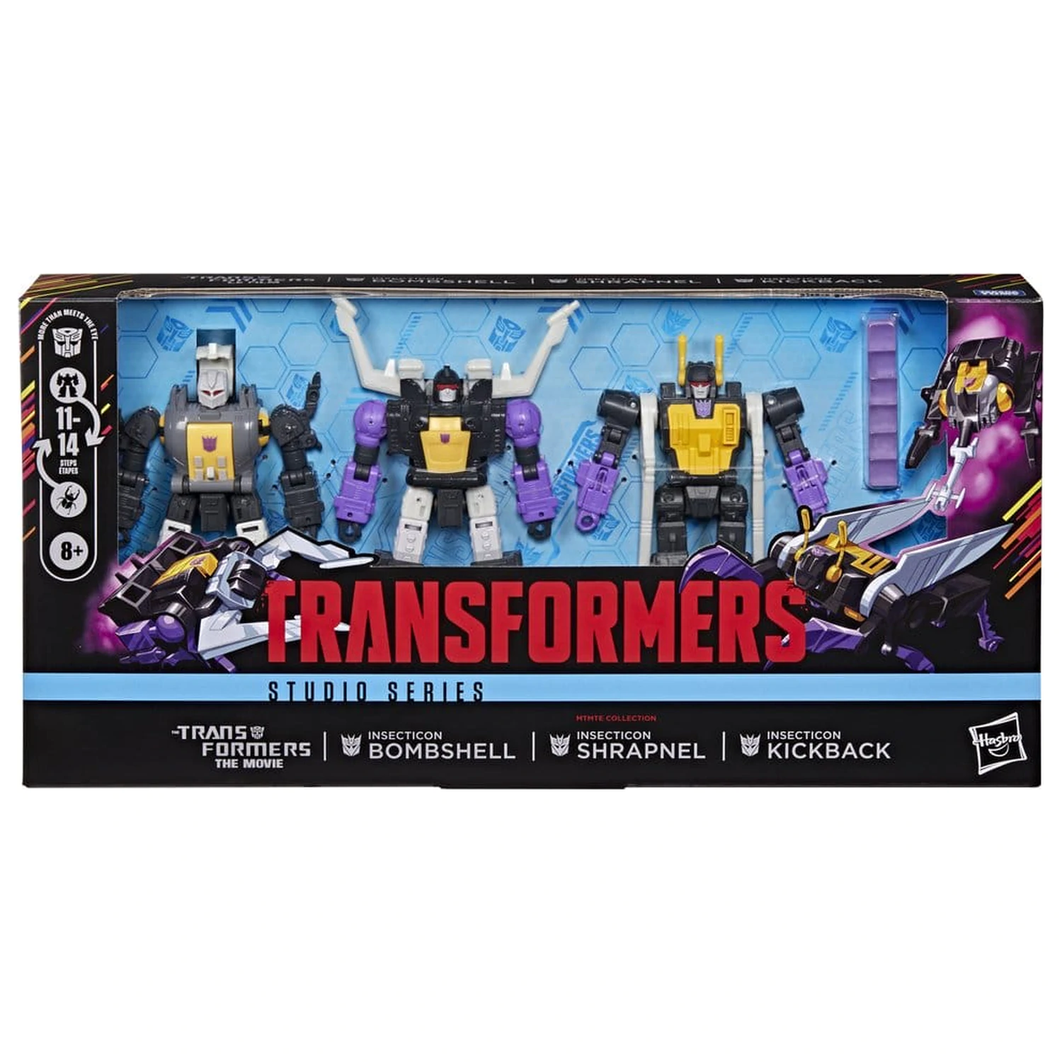 The Transformers: The Movie Studio Series Deluxe Class Action Figure Set 3-pack Insecticon Bombshell, Shrapnel & Kickback 14 cm poza produsului