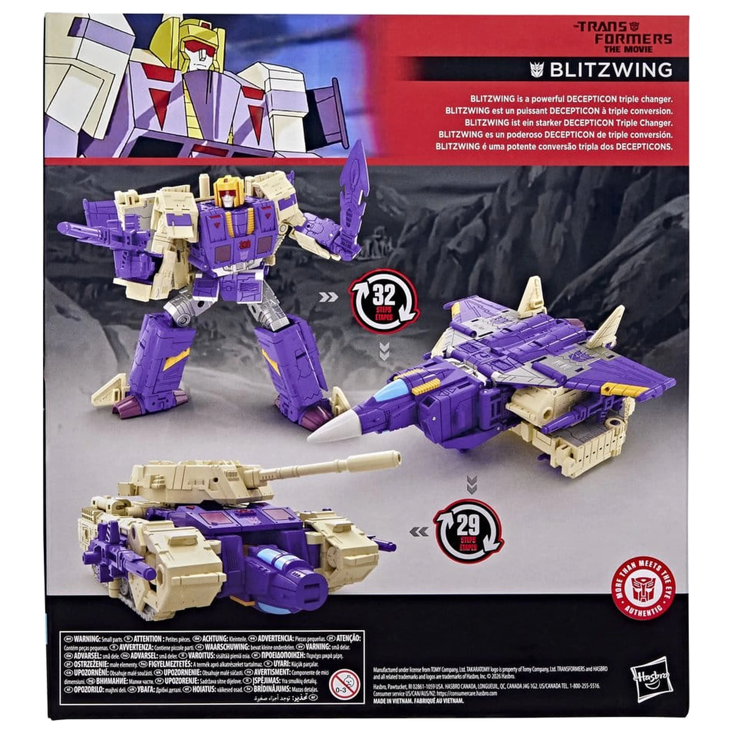 The Transformers: The Movie Studio Series Leader Class Figurina de actiune Blitzwing 18 cm poza produsului