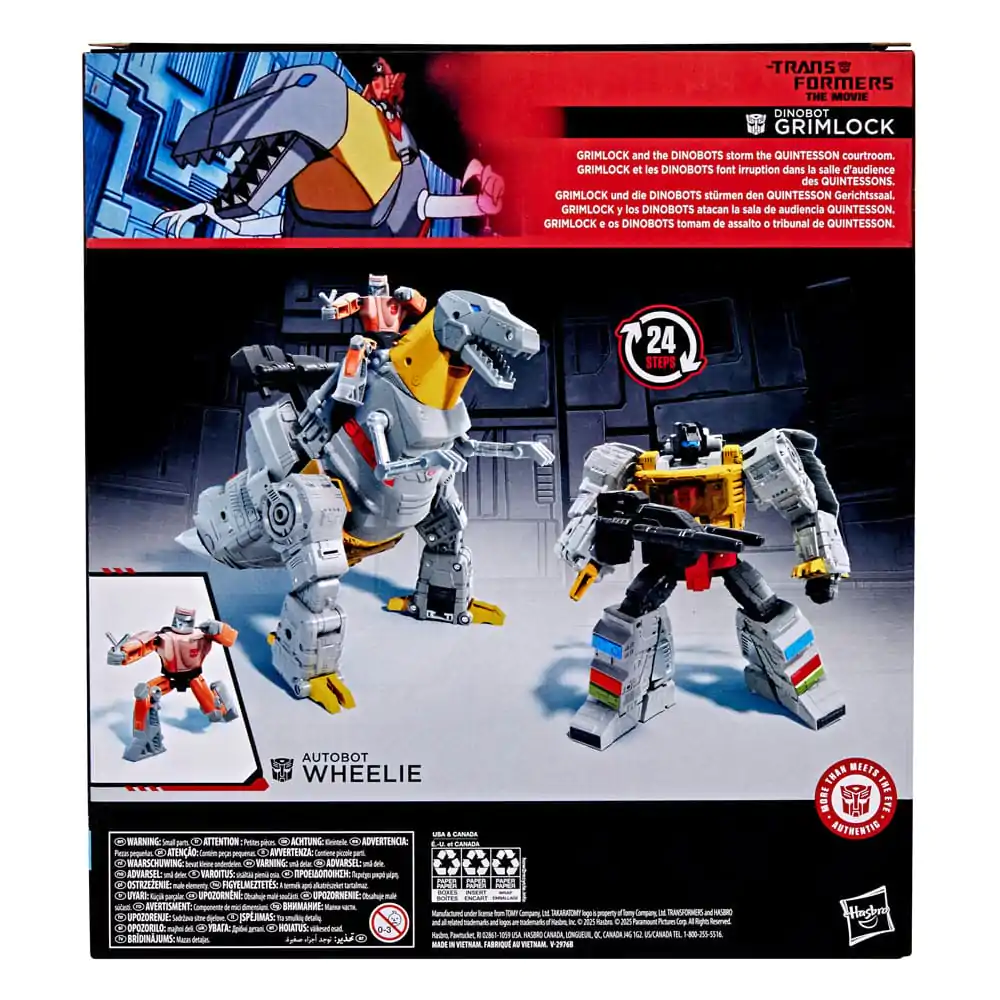 The Transformers: The Movie Studio Series Leader Class Figurina de actiune Dinobot Grimlock & Autobot Wheelie 22 cm poza produsului