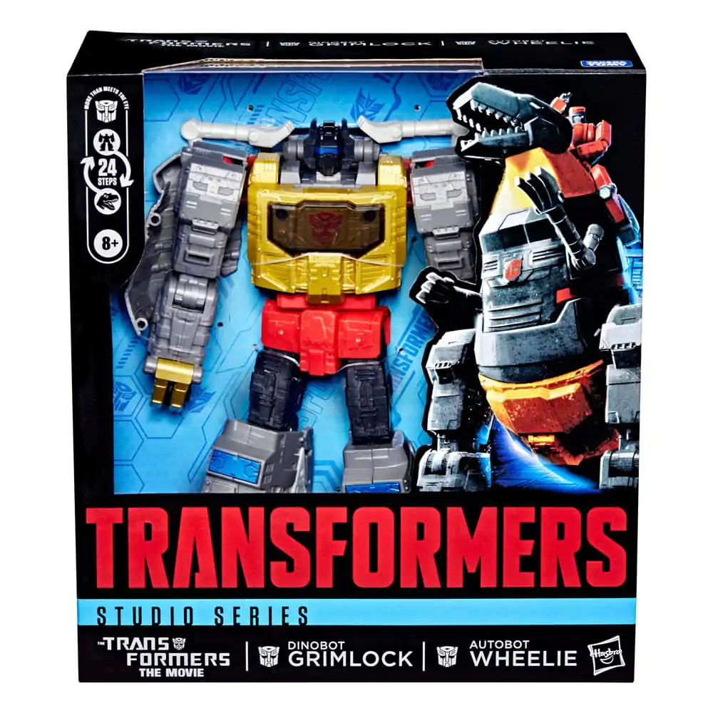 The Transformers: The Movie Studio Series Leader Class Figurina de actiune Dinobot Grimlock & Autobot Wheelie 22 cm poza produsului
