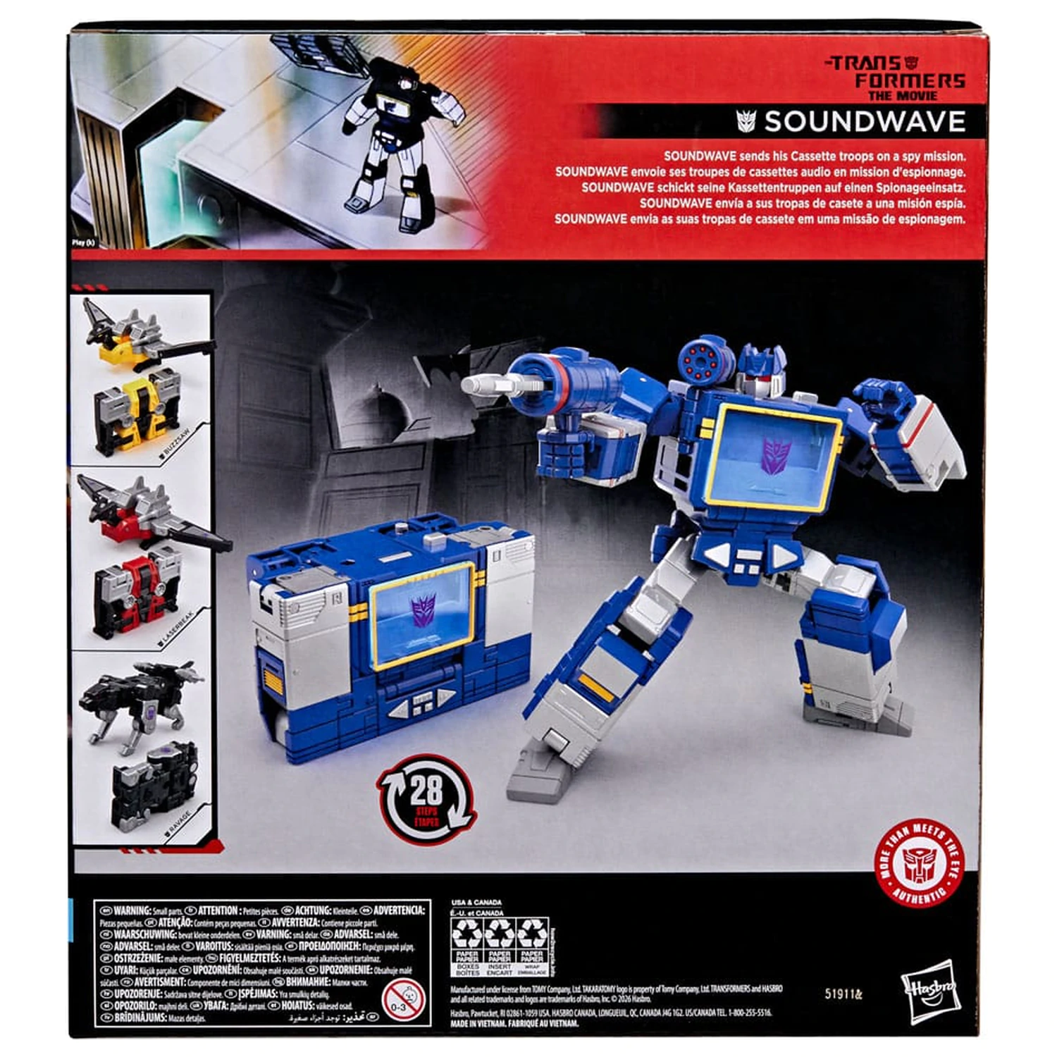 The Transformers: The Movie Studio Series Leader Class Figurina de actiune Soundwave 22 cm poza produsului