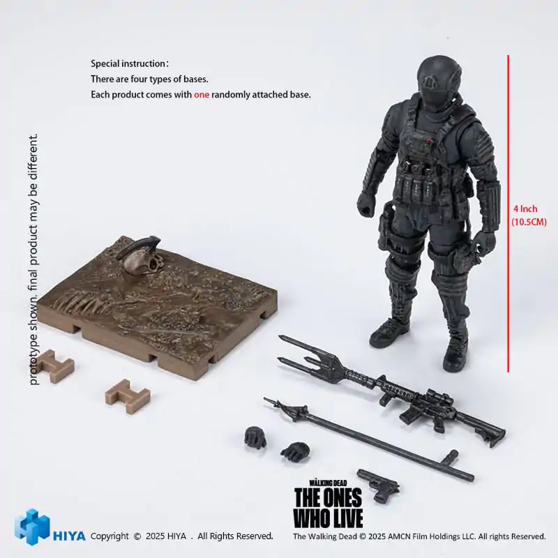 The Walking Dead: The Ones Who Lived Exquisite Mini Figurina de Acțiune 1/18 CRM Soldier 10 cm poza produsului