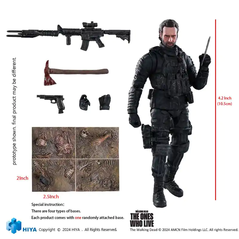 The Walking Dead: The Ones Who Lived Figurina Mini Exquisite 1/18 Rick Grimes 11 cm poza produsului