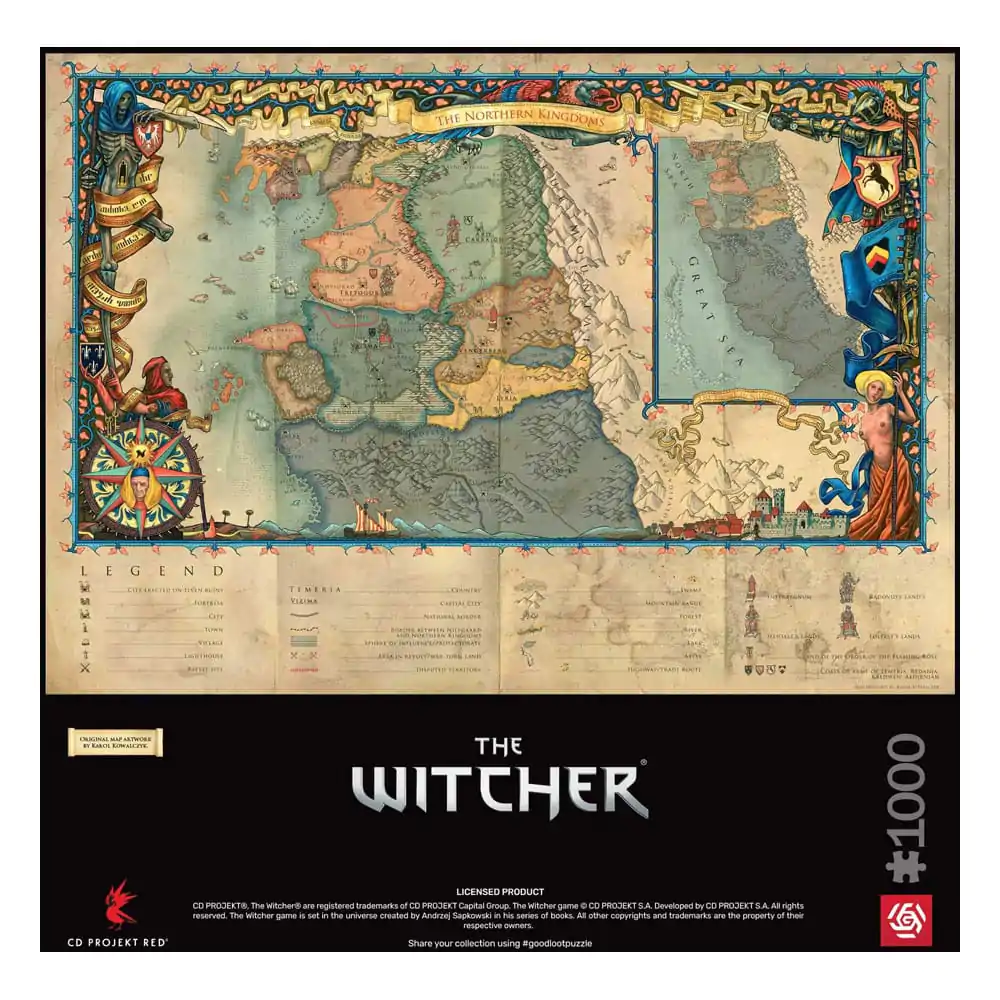 The Witcher 3 Puzzle Gaming Regatele Nordice (1000 piese) poza produsului