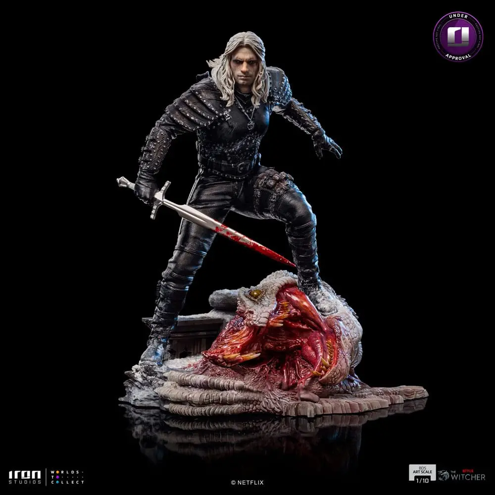 Statuie la scară artistică BDS The Witcher 1/10 Geralt din Riva 33 cm poza produsului