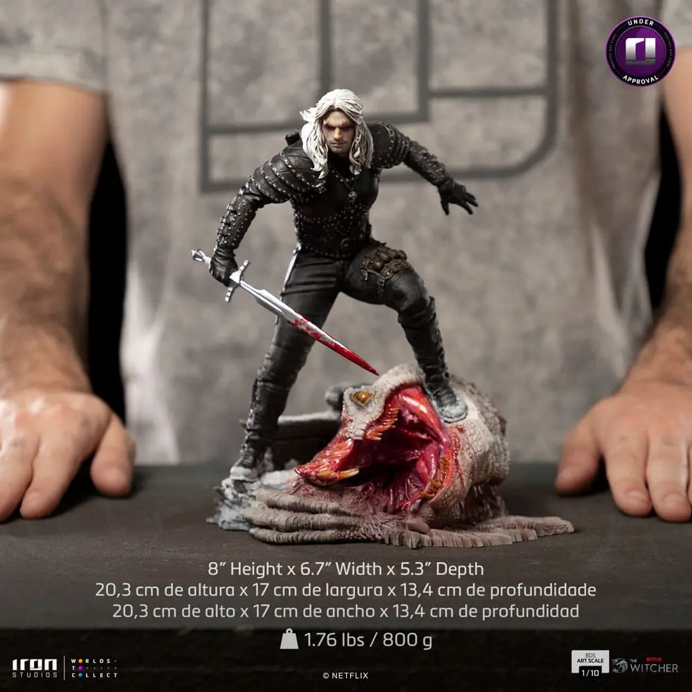 Statuie la scară artistică BDS The Witcher 1/10 Geralt din Riva 33 cm poza produsului