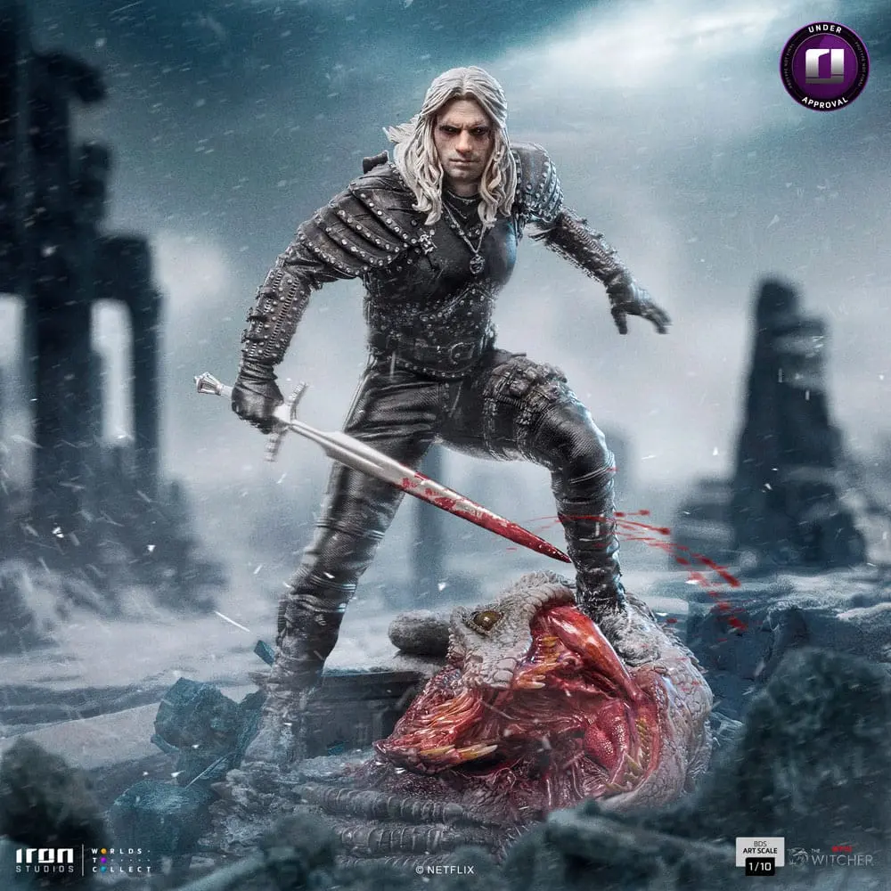 Statuie la scară artistică BDS The Witcher 1/10 Geralt din Riva 33 cm poza produsului