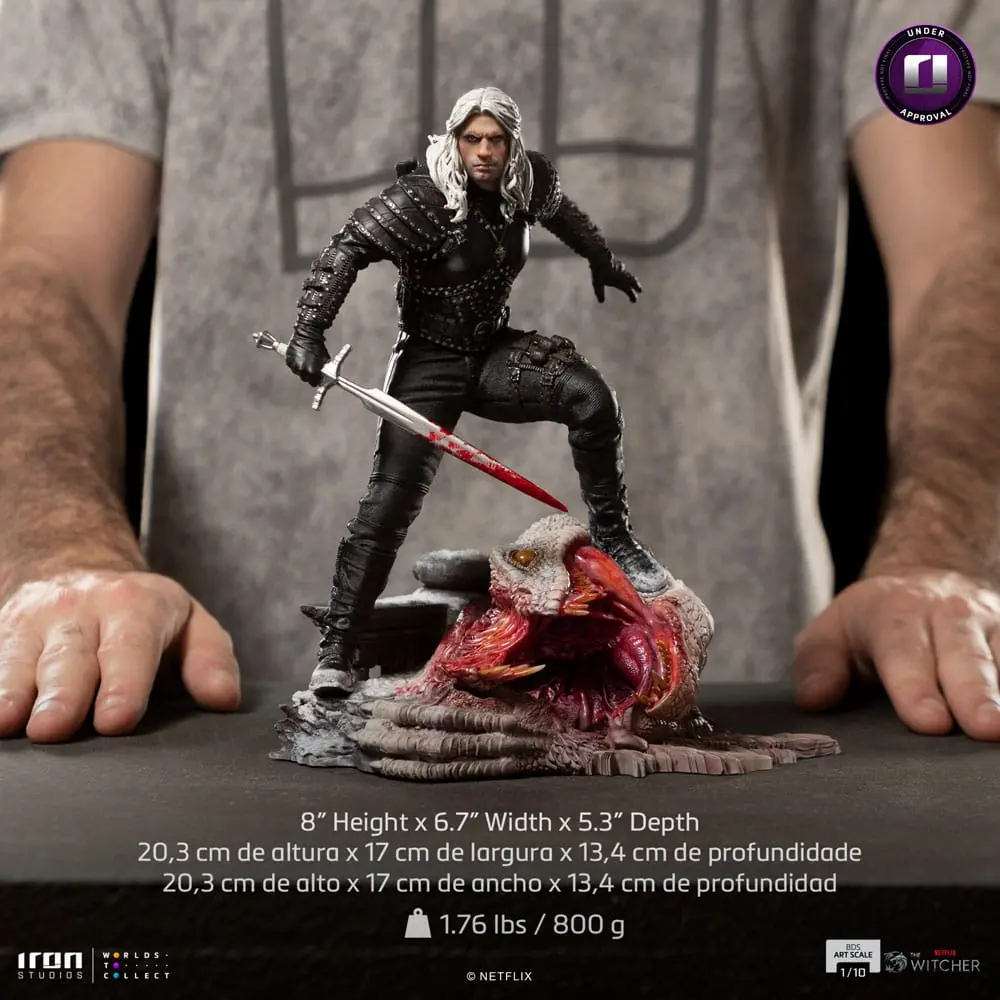 Statuie la scară artistică BDS The Witcher 1/10 Geralt din Riva 33 cm poza produsului