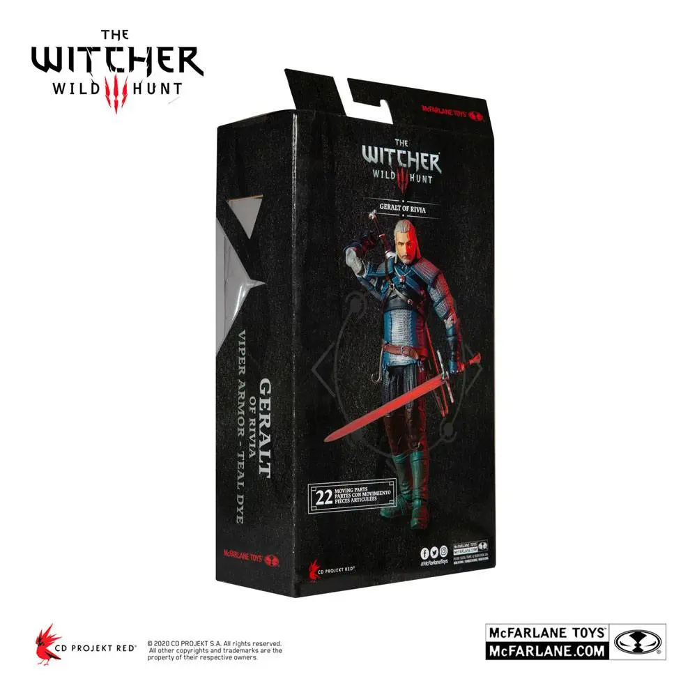 Figurină The Witcher Geralt of Rivia (Viper Armor: Teal Dye) 18 cm poza produsului