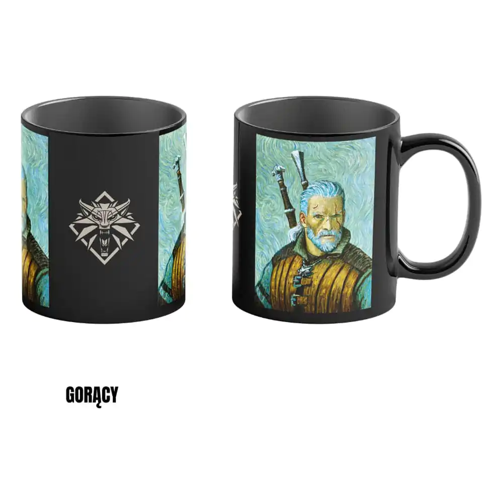 The Witcher III: Wild Hunt Cronicile de artă ale jocului Cană termosensibilă Geralt inspirată de Vincent van Gogh 450 ml poza produsului