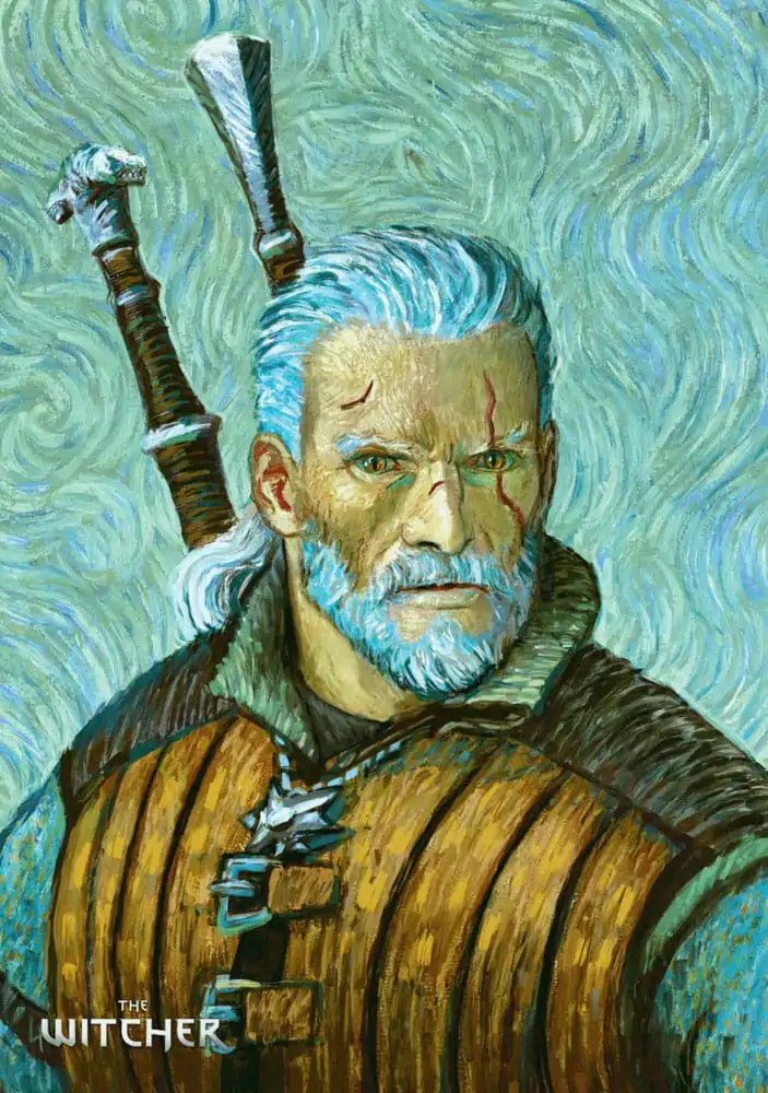 The Witcher III: Wild Hunt Game Art Chronicles Puzzle Geralt inspired by Vincent van Gogh (1000 piese) poza produsului