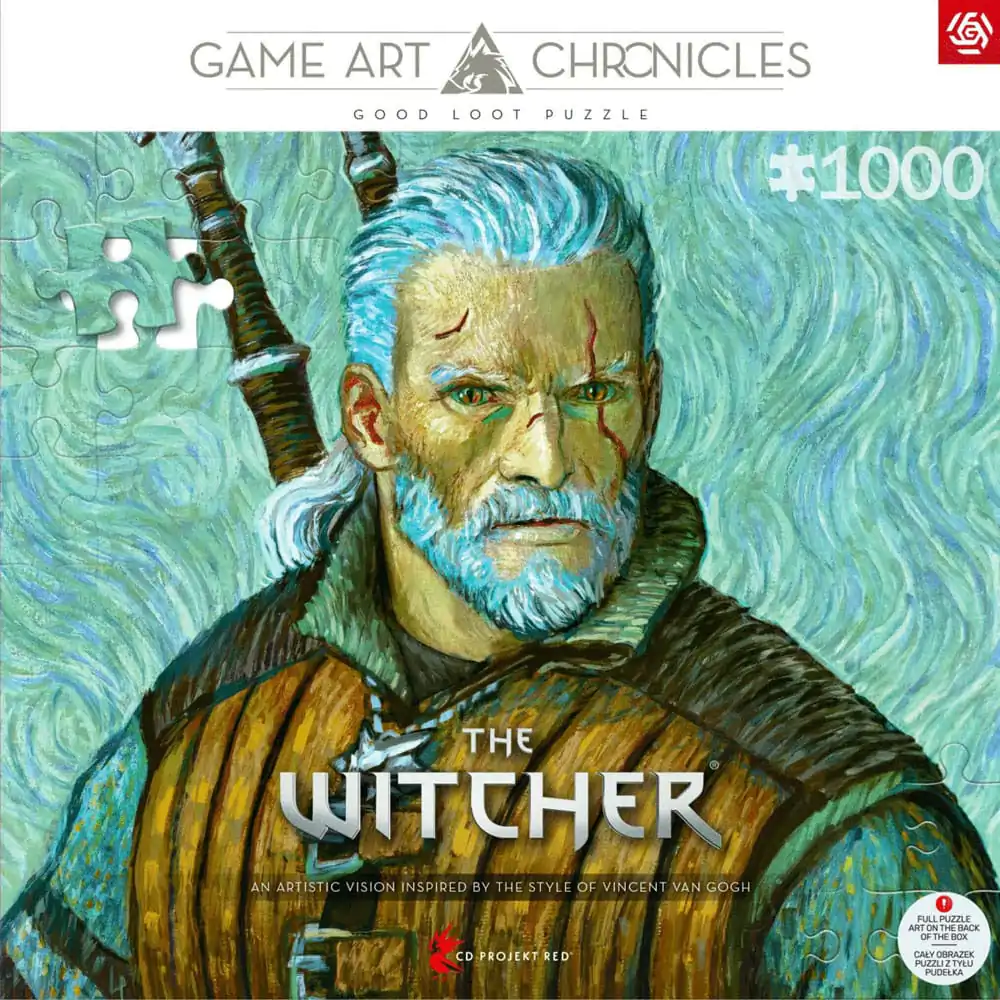 The Witcher III: Wild Hunt Game Art Chronicles Puzzle Geralt inspired by Vincent van Gogh (1000 piese) poza produsului