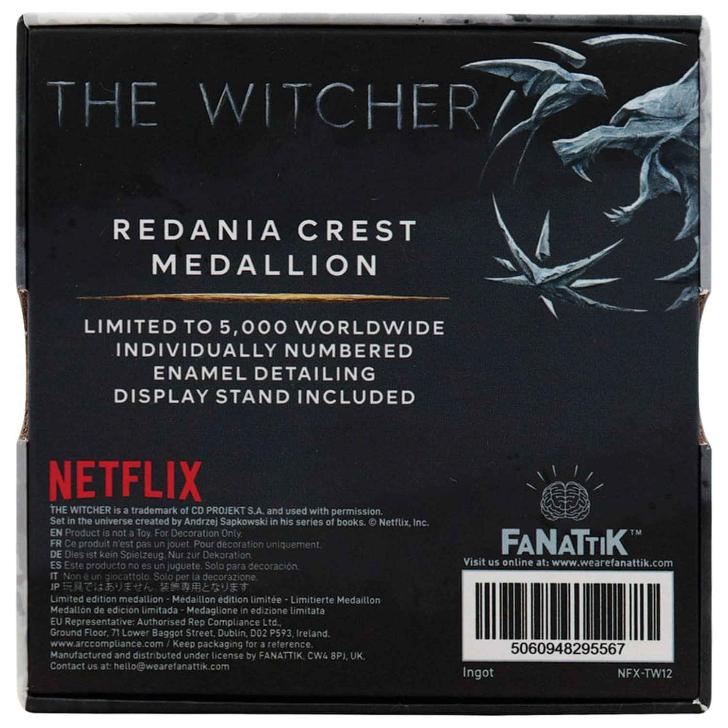 The Witcher Medallion Redania Crest Editie Limitata poza produsului