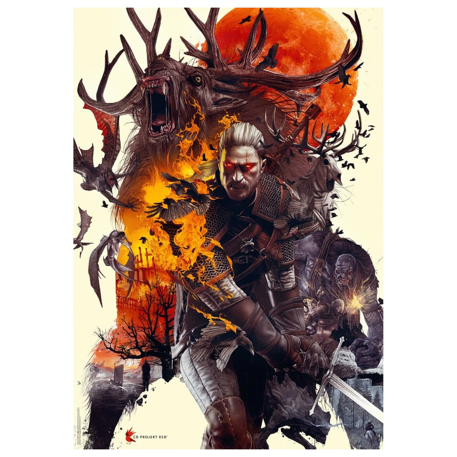 The Witcher Puzzle Monsters (1000 piese) poza produsului