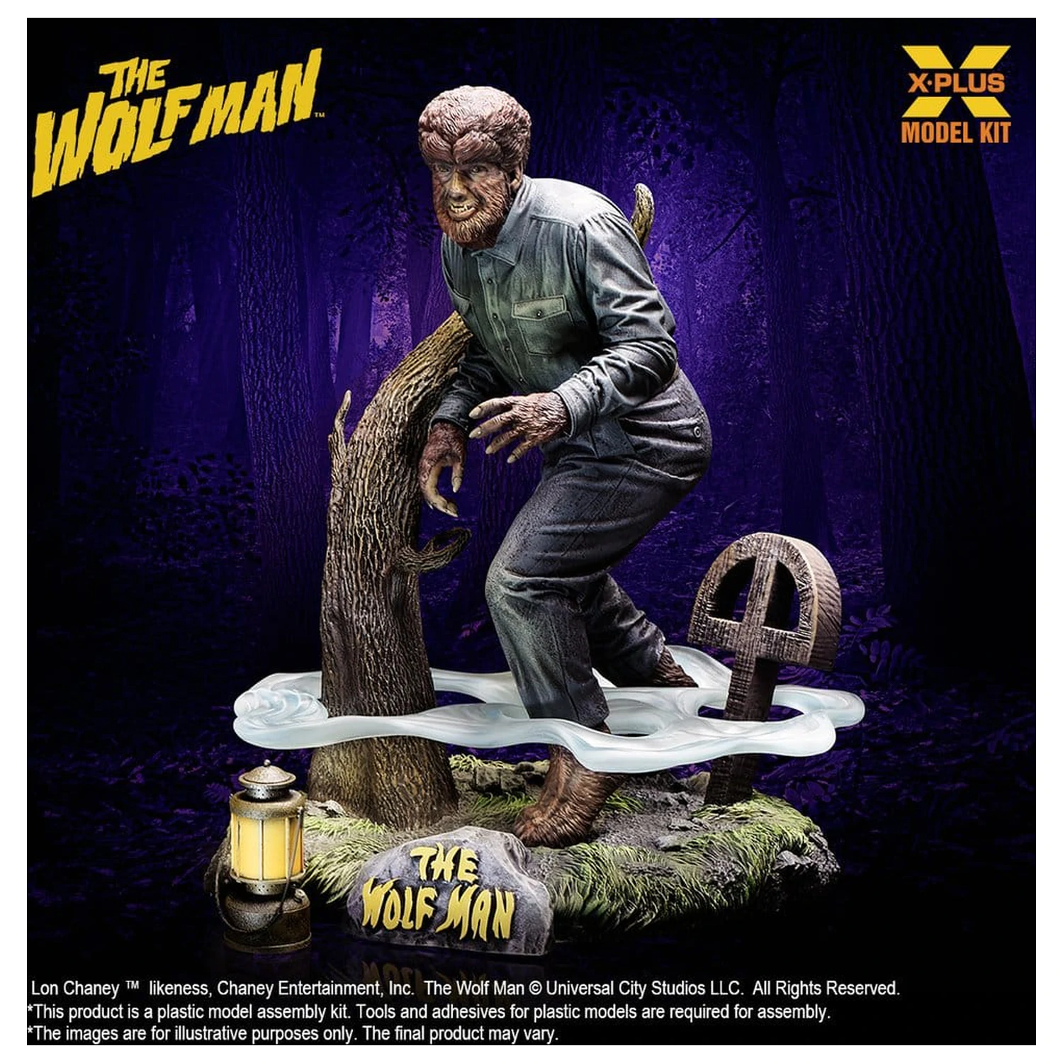 The Wolf Man Plastic Model Kit 1/8 Lon Chaney Jr. as Wolf Man 22 cm (Reproduction) poza produsului