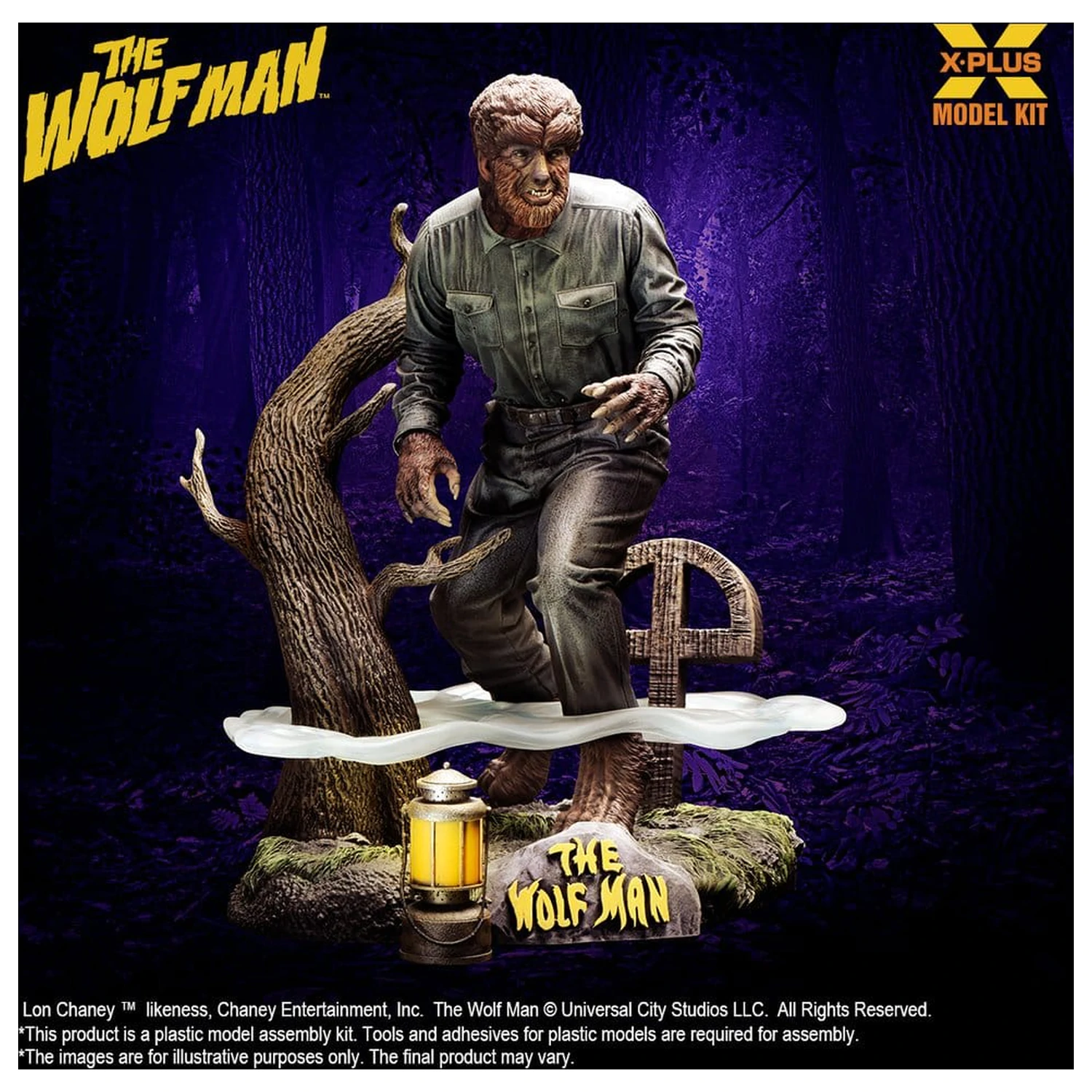 The Wolf Man Plastic Model Kit 1/8 Lon Chaney Jr. as Wolf Man 22 cm (Reproduction) poza produsului