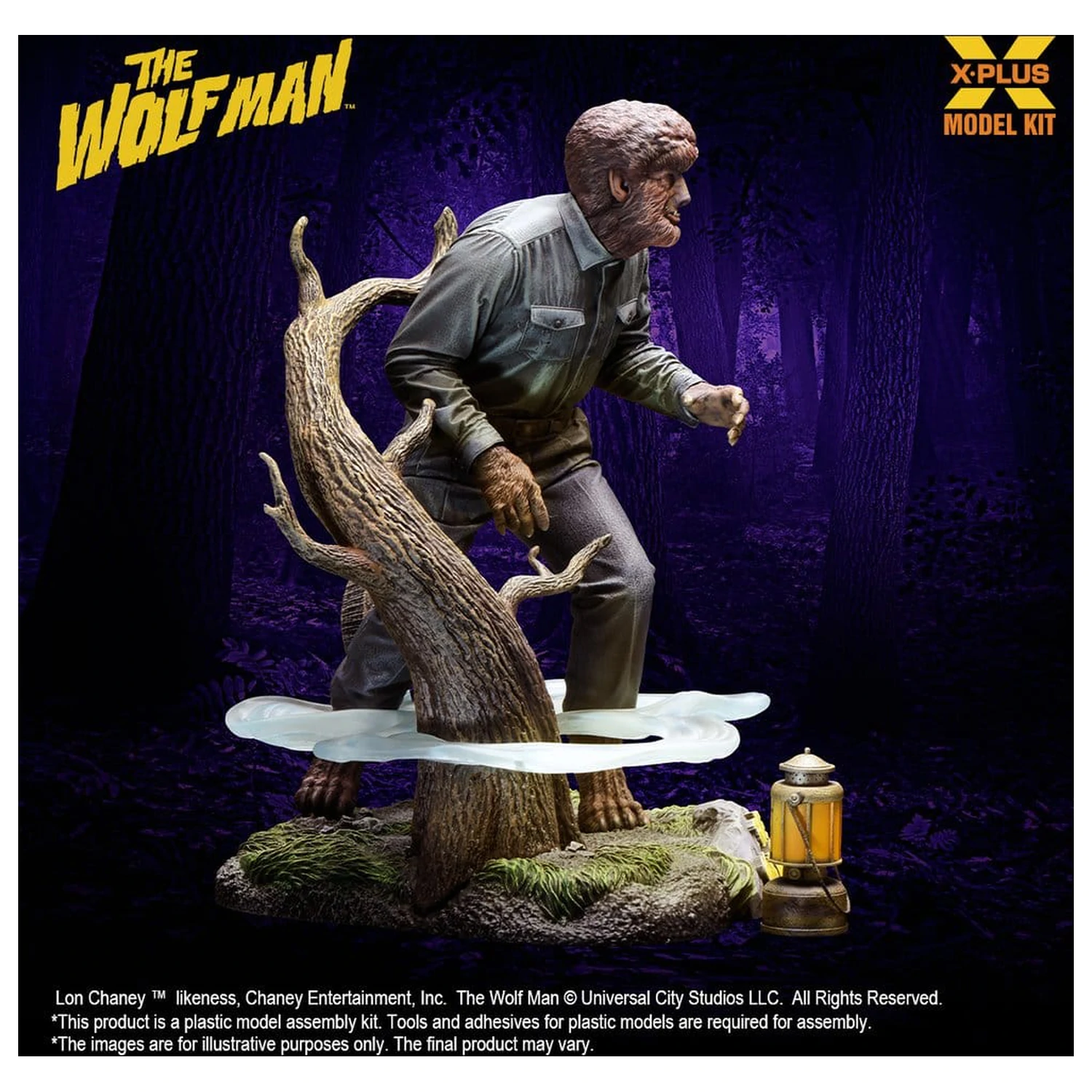 The Wolf Man Plastic Model Kit 1/8 Lon Chaney Jr. as Wolf Man 22 cm (Reproduction) poza produsului