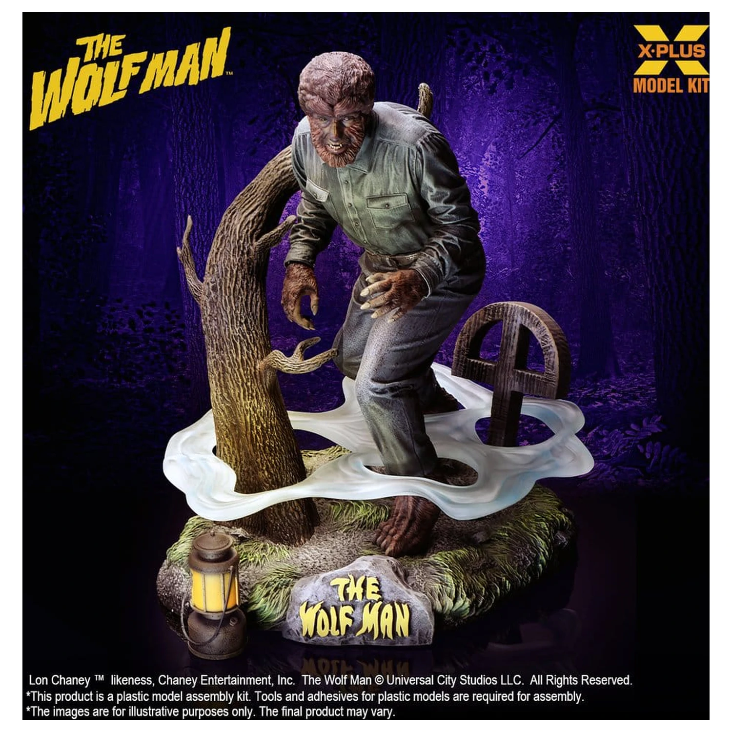 The Wolf Man Plastic Model Kit 1/8 Lon Chaney Jr. as Wolf Man 22 cm (Reproduction) poza produsului
