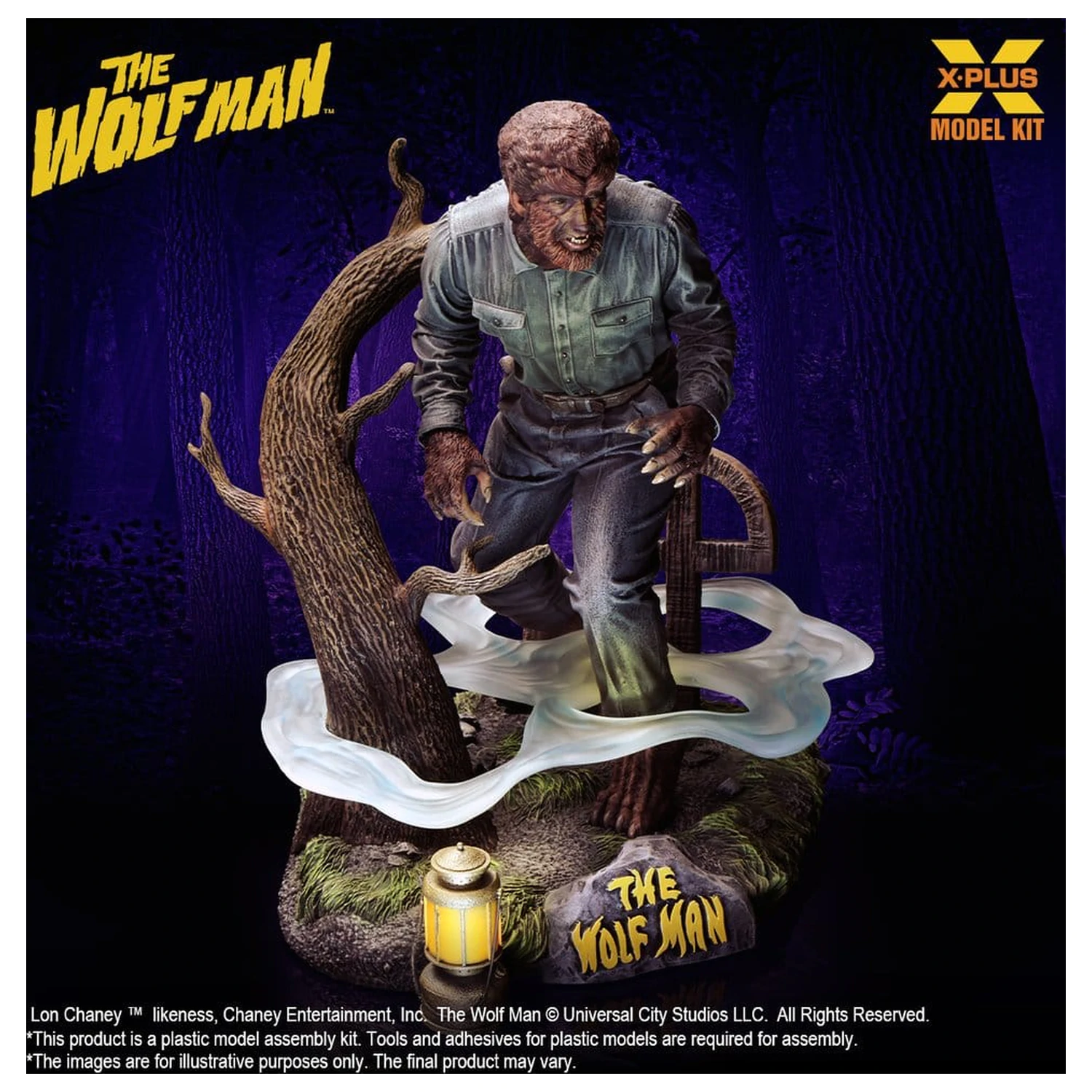 The Wolf Man Plastic Model Kit 1/8 Lon Chaney Jr. as Wolf Man 22 cm (Reproduction) poza produsului
