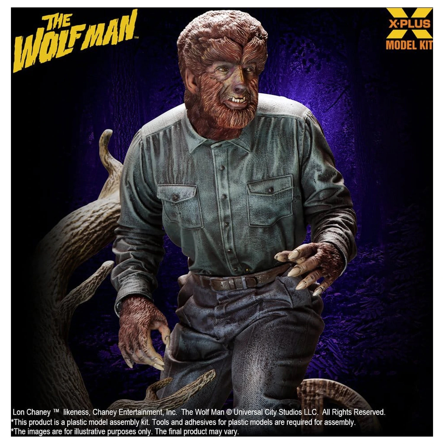 The Wolf Man Plastic Model Kit 1/8 Lon Chaney Jr. as Wolf Man 22 cm (Reproduction) poza produsului