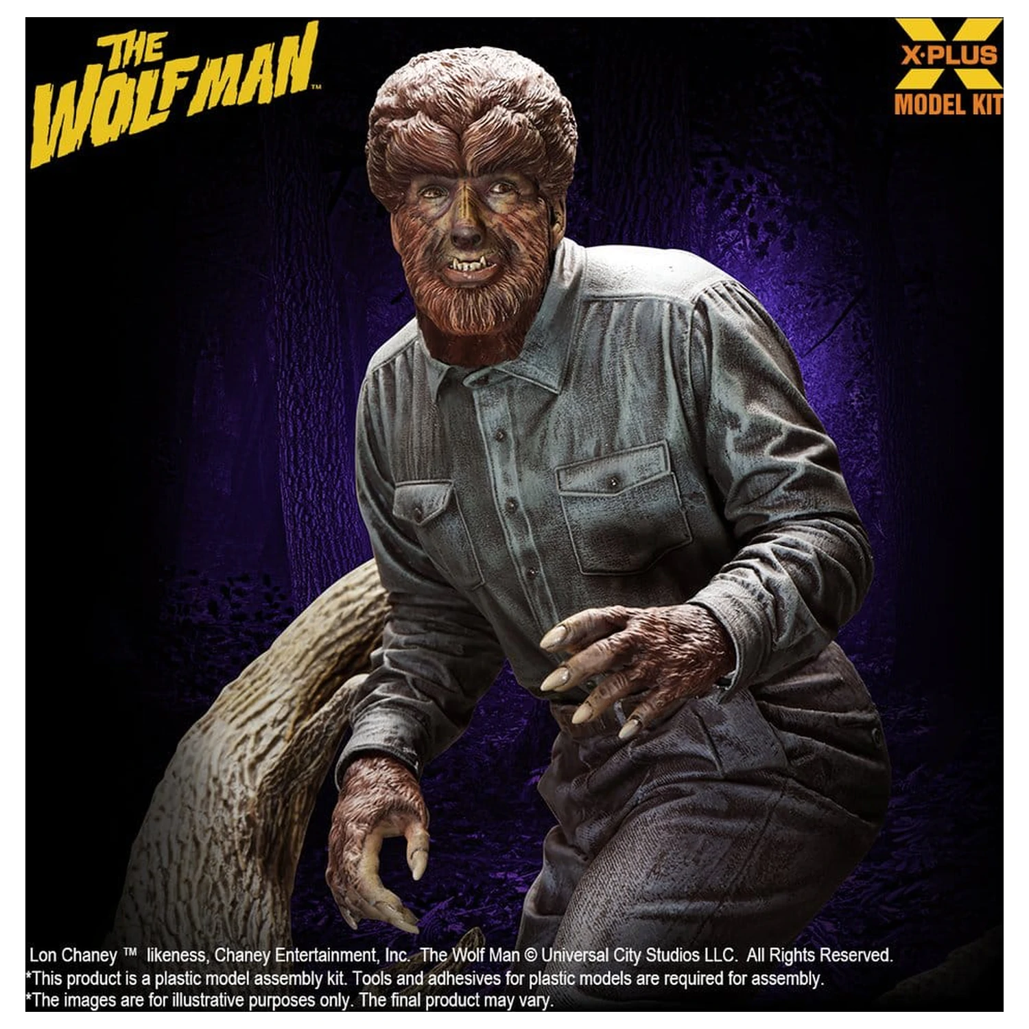 The Wolf Man Plastic Model Kit 1/8 Lon Chaney Jr. as Wolf Man 22 cm (Reproduction) poza produsului