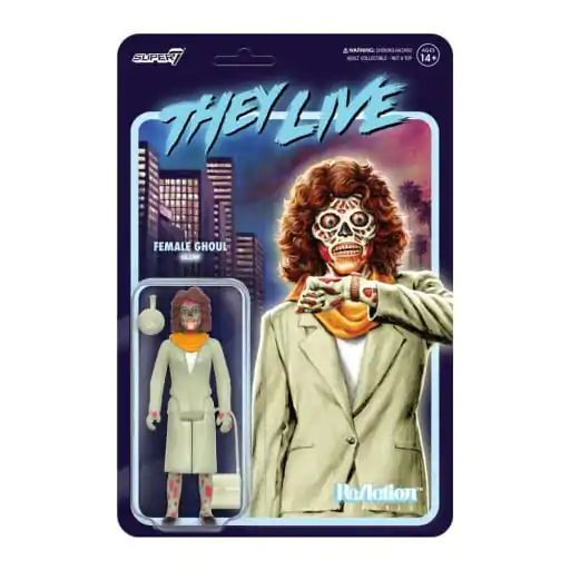 Figurină de Acțiune ReAction They Live Valul 02 Fantomă Feminină (Strălucitoare) 10 cm poza produsului