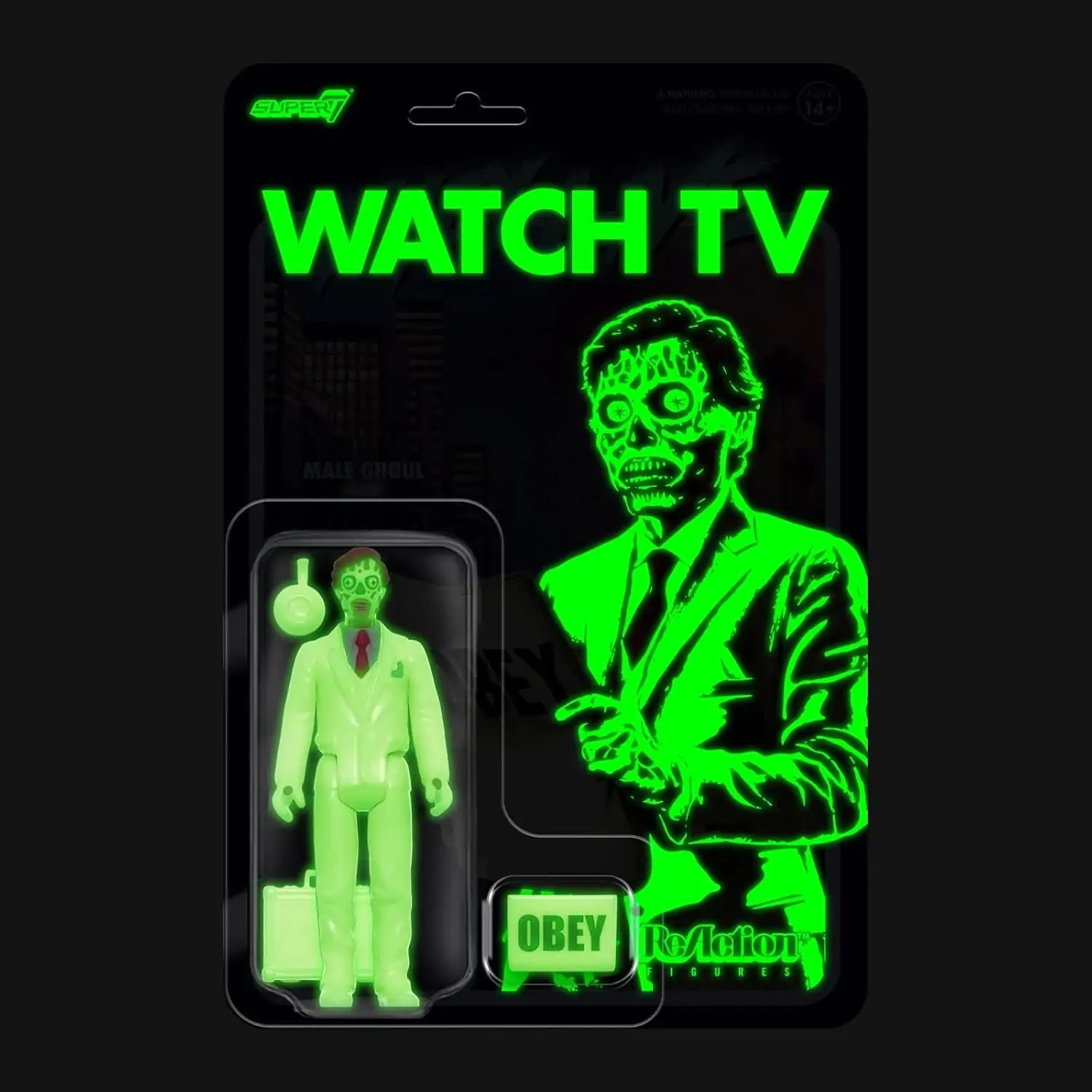 Figurină de acțiune ReAction Wave 02 Ghoul Masculin (Strălucitor) 10 cm poza produsului