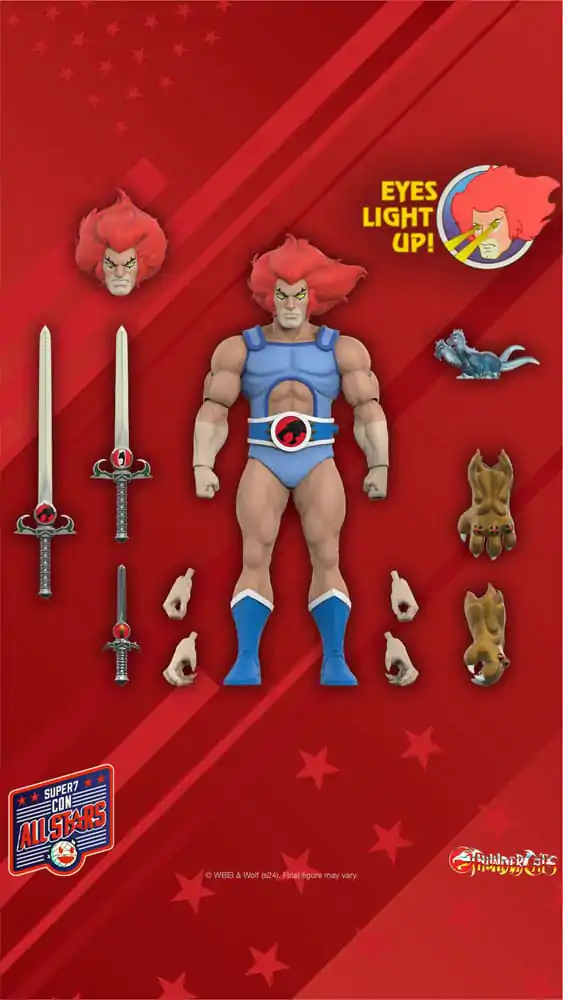 Figurină de acțiune Thundercats Ultimates Lion-O (Ochi LED) 18 cm poza produsului
