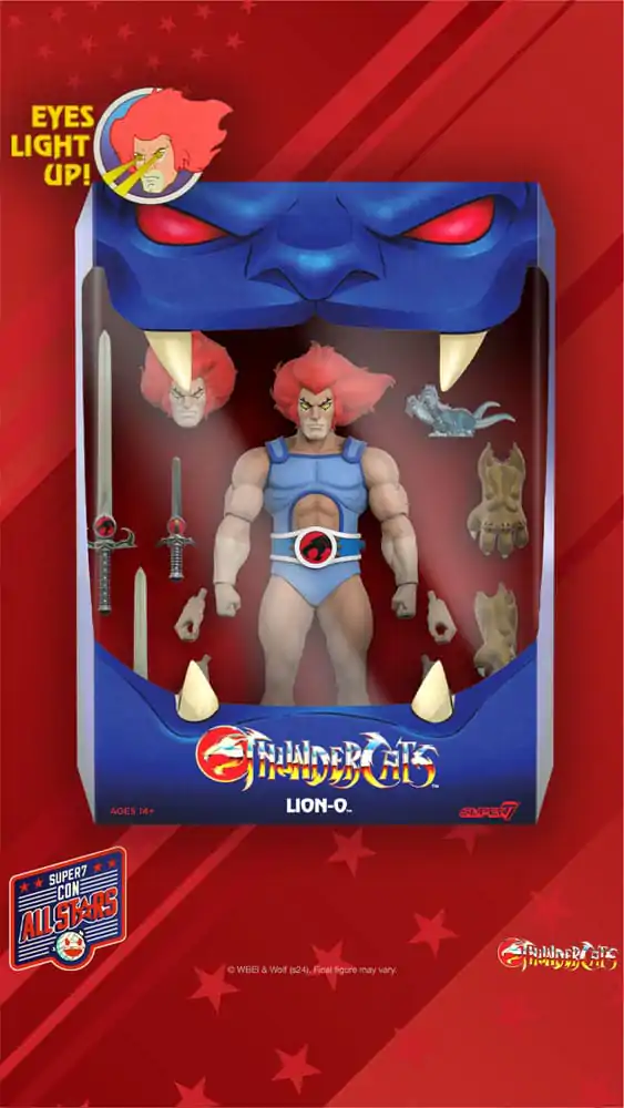 Figurină de acțiune Thundercats Ultimates Lion-O (Ochi LED) 18 cm poza produsului