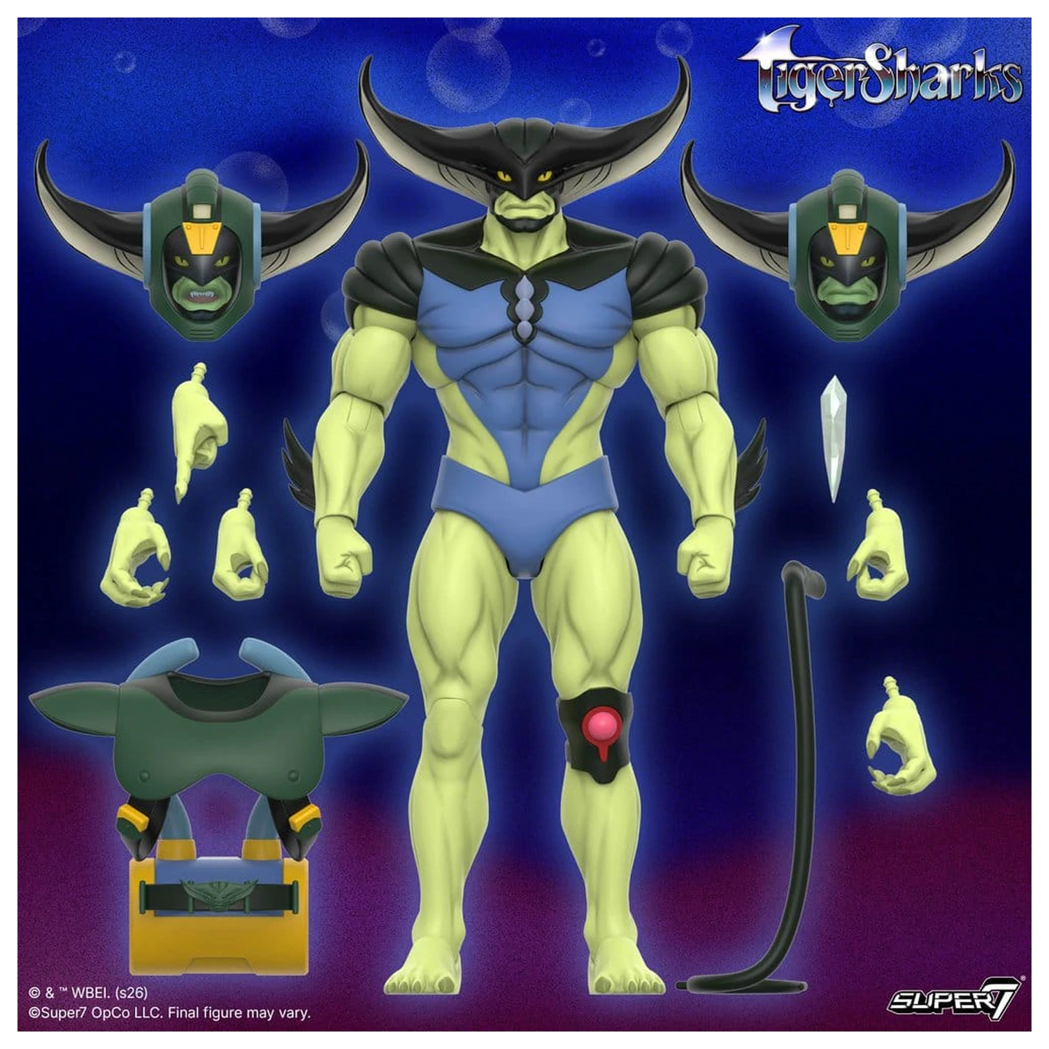 TigerSharks Ultimates Wave 01 Figurina de actiune T-Ray 18 cm poza produsului