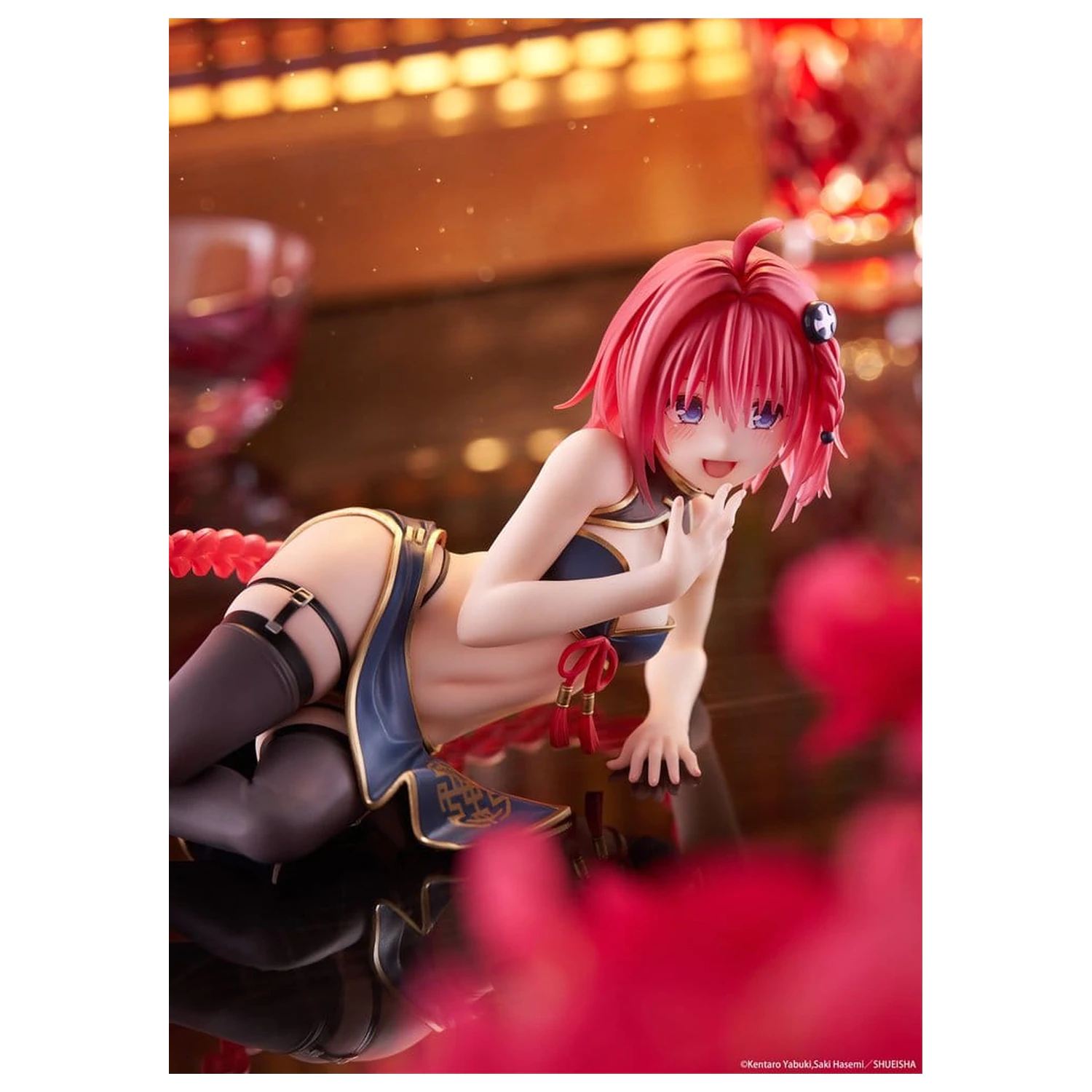 To Love-Ru Darkness Figurina PVC draguta pentru birou Mea Kurosaki Chinese Dress Ver. 13 cm poza produsului