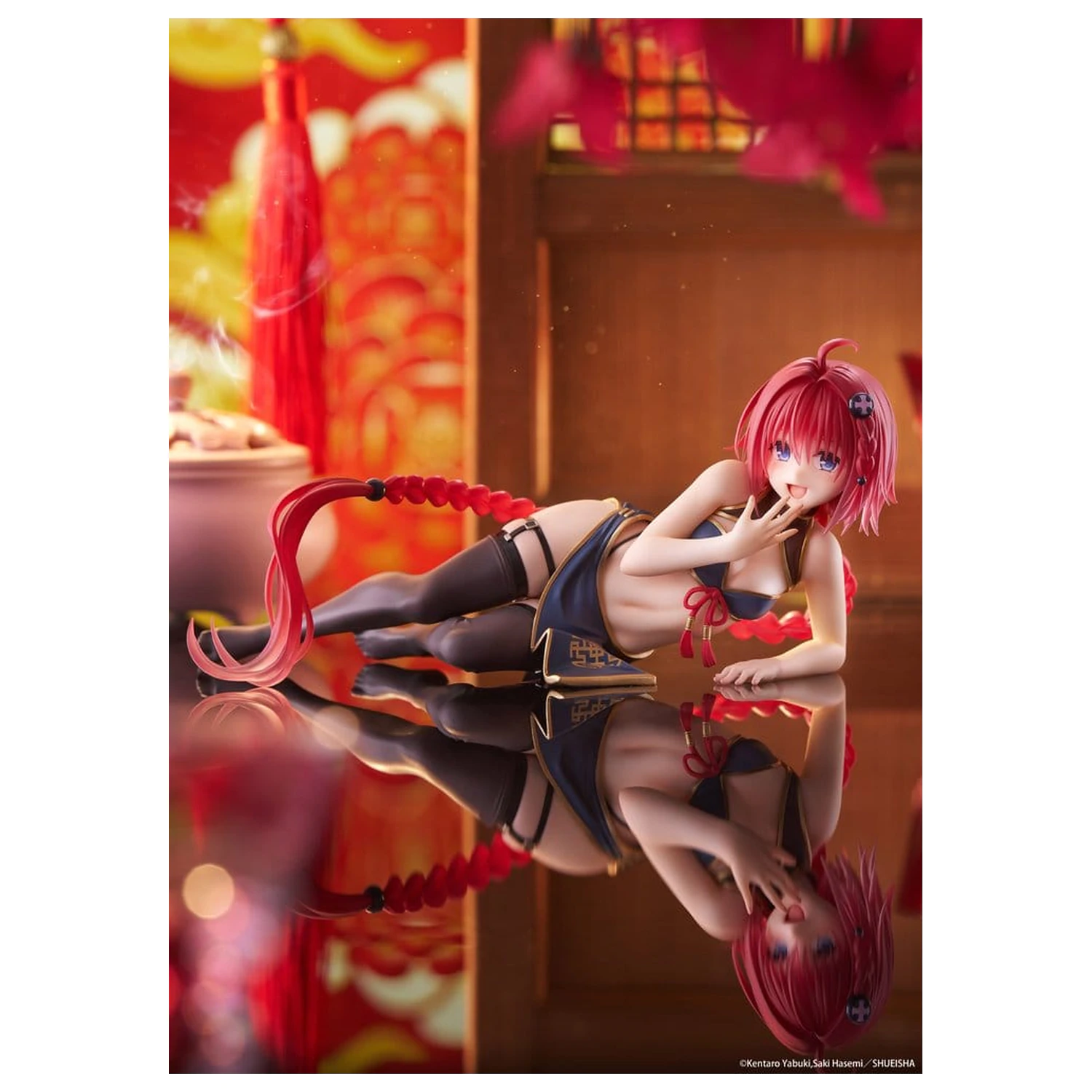 To Love-Ru Darkness Figurina PVC draguta pentru birou Mea Kurosaki Chinese Dress Ver. 13 cm poza produsului