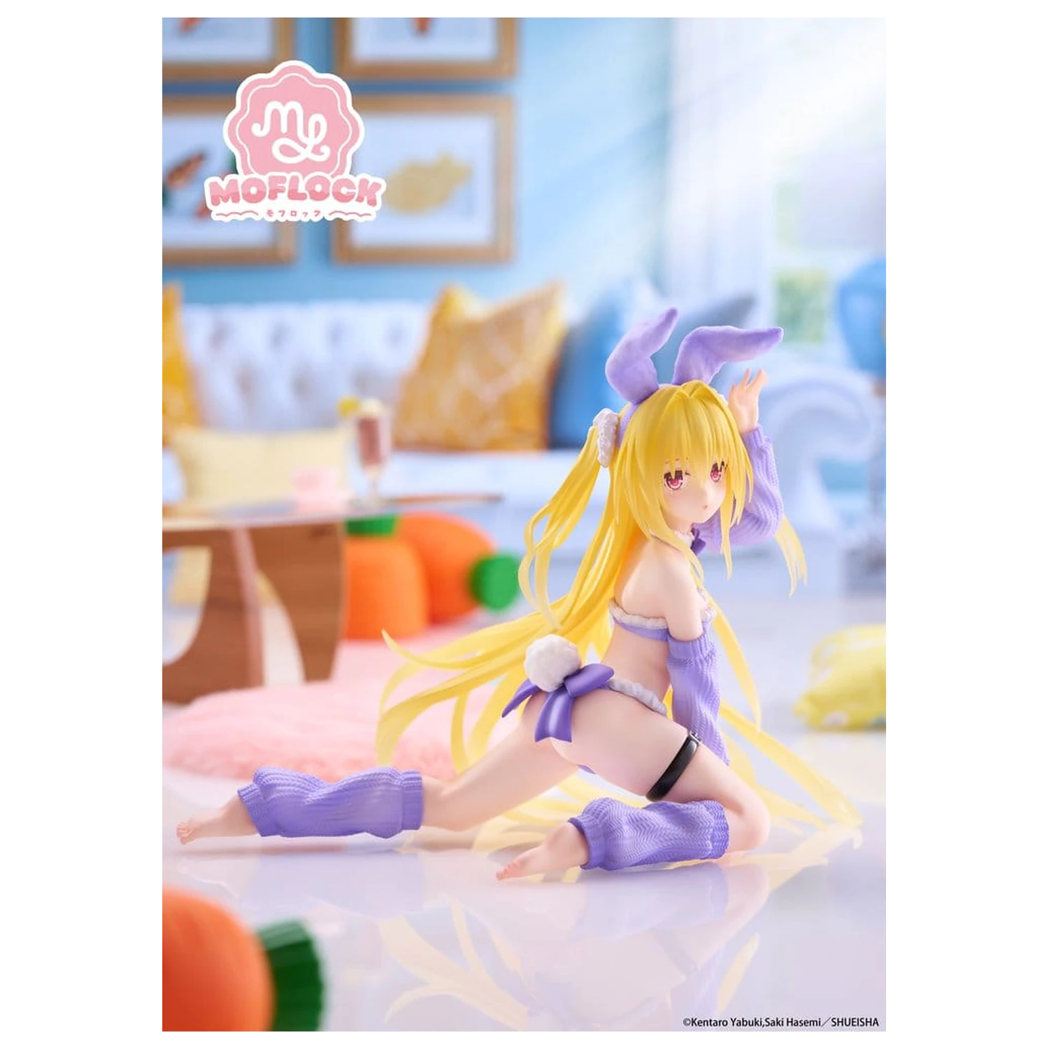 To Love-Ru Darkness MOFLOCK PVC Figura Golden Darkness (Fluffy Bunny Ver.) 13 cm poza produsului