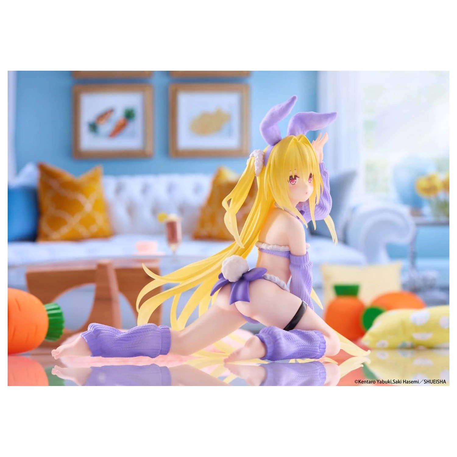 To Love-Ru Darkness MOFLOCK PVC Figura Golden Darkness (Fluffy Bunny Ver.) 13 cm poza produsului