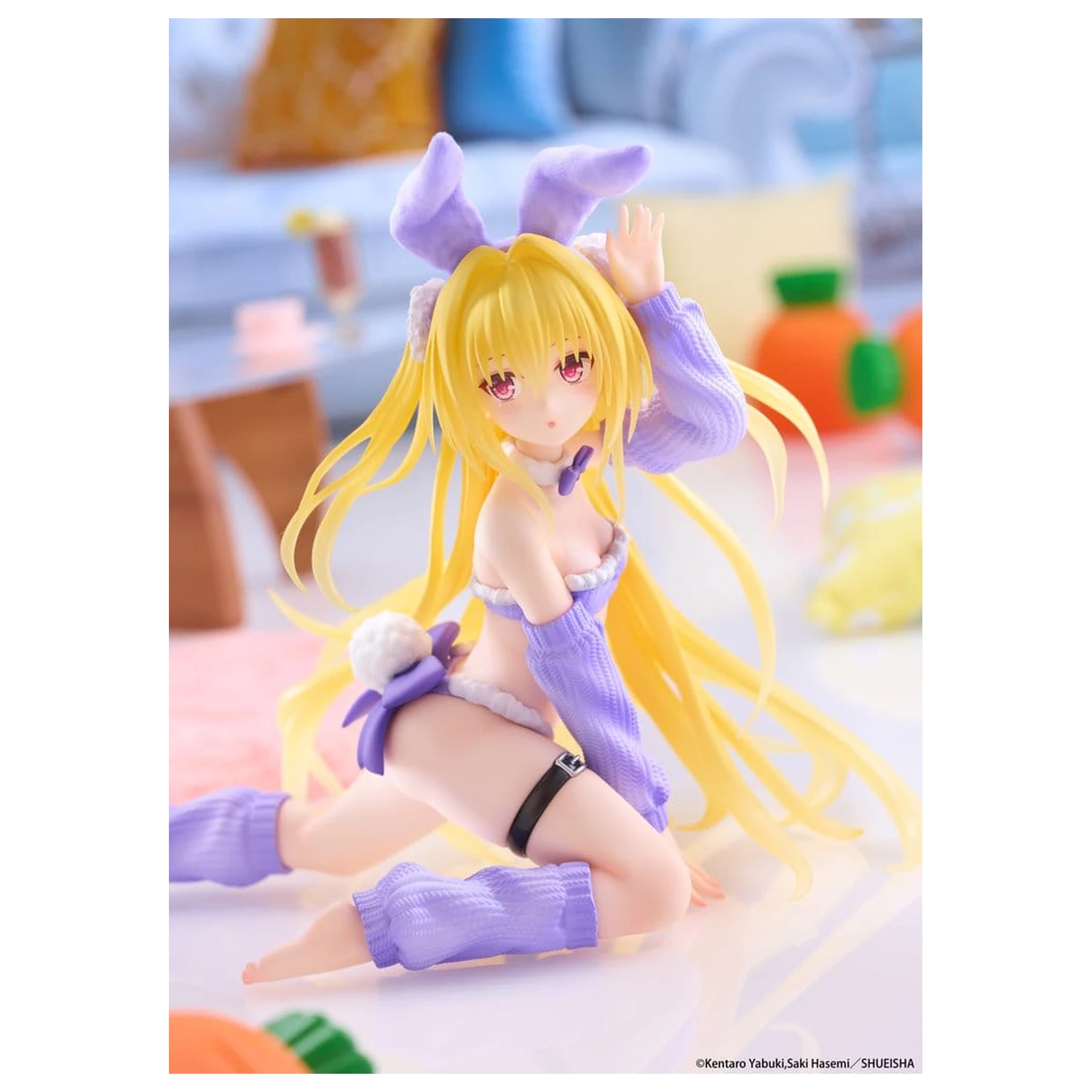 To Love-Ru Darkness MOFLOCK PVC Figura Golden Darkness (Fluffy Bunny Ver.) 13 cm poza produsului