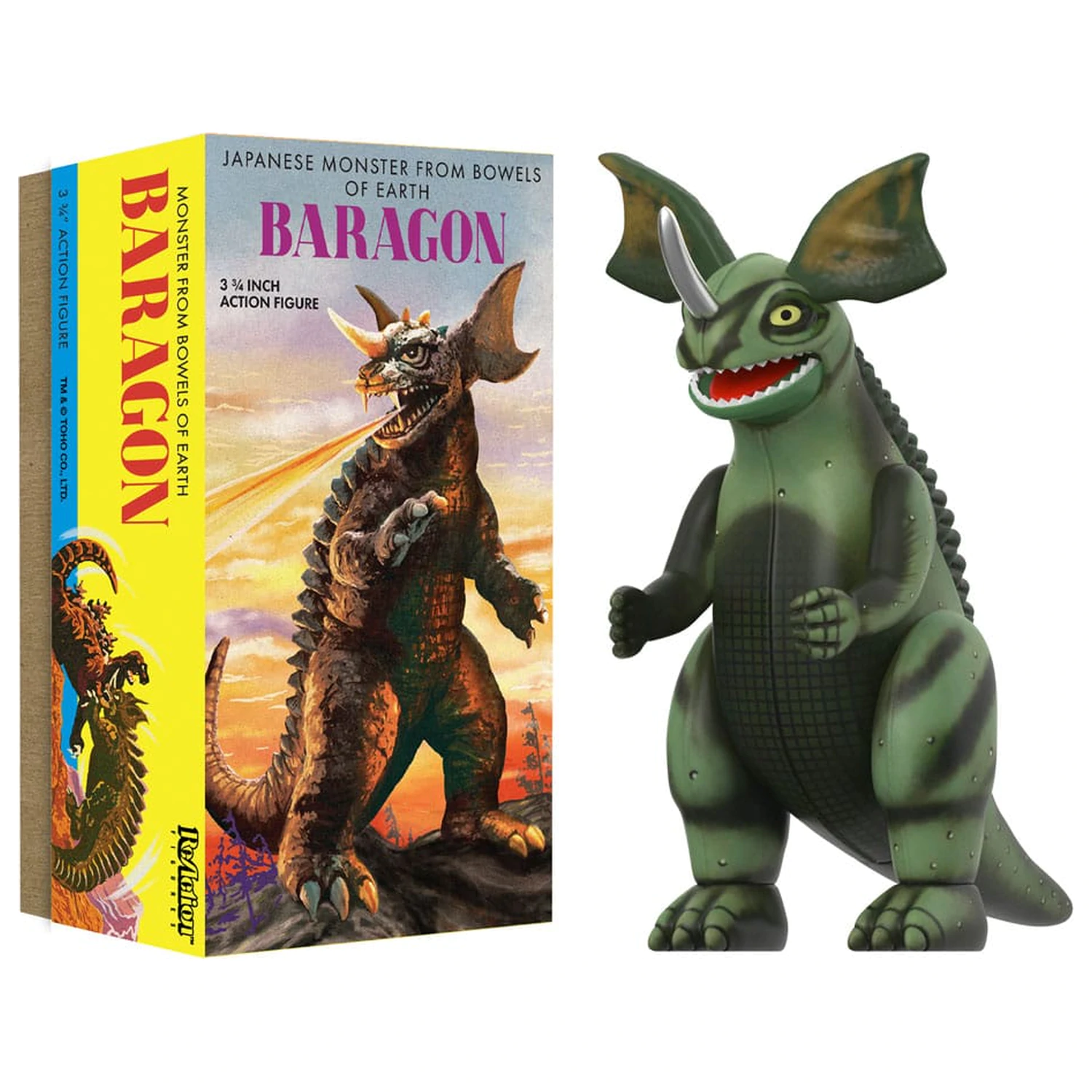 Toho ReAction Figurina de actiune Valul 01 Retro Tin Baragon Marusan Tin 10 cm poza produsului