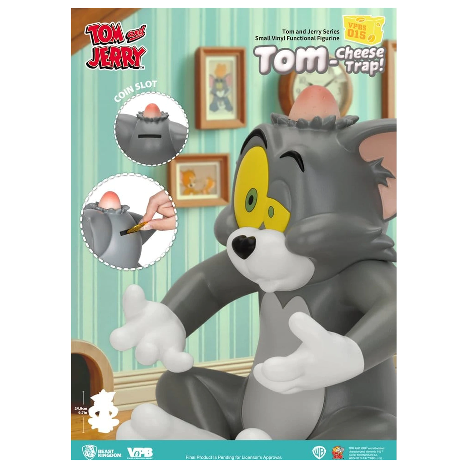Tom and Jerry Vinyl Bank Small Series Tom-Cheese Trap! 25 cm poza produsului
