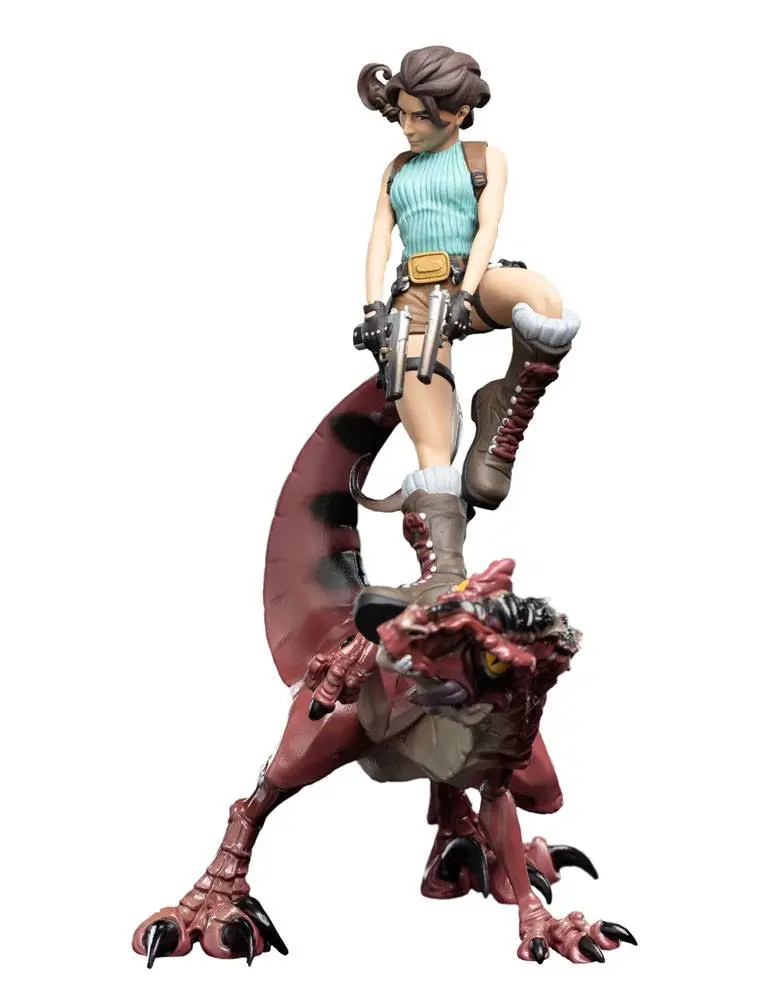 Figurină de vinil Tomb Raider Mini Epics Lara Croft & Raptor 24 cm poza produsului