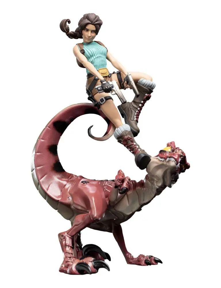 Figurină de vinil Tomb Raider Mini Epics Lara Croft & Raptor 24 cm poza produsului