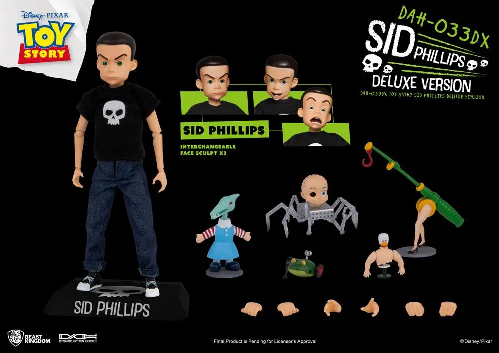 Toy Story Dynamic 8ction Heroes figurina de actiune Sid Phillips Versiune Deluxe 14 cm poza produsului