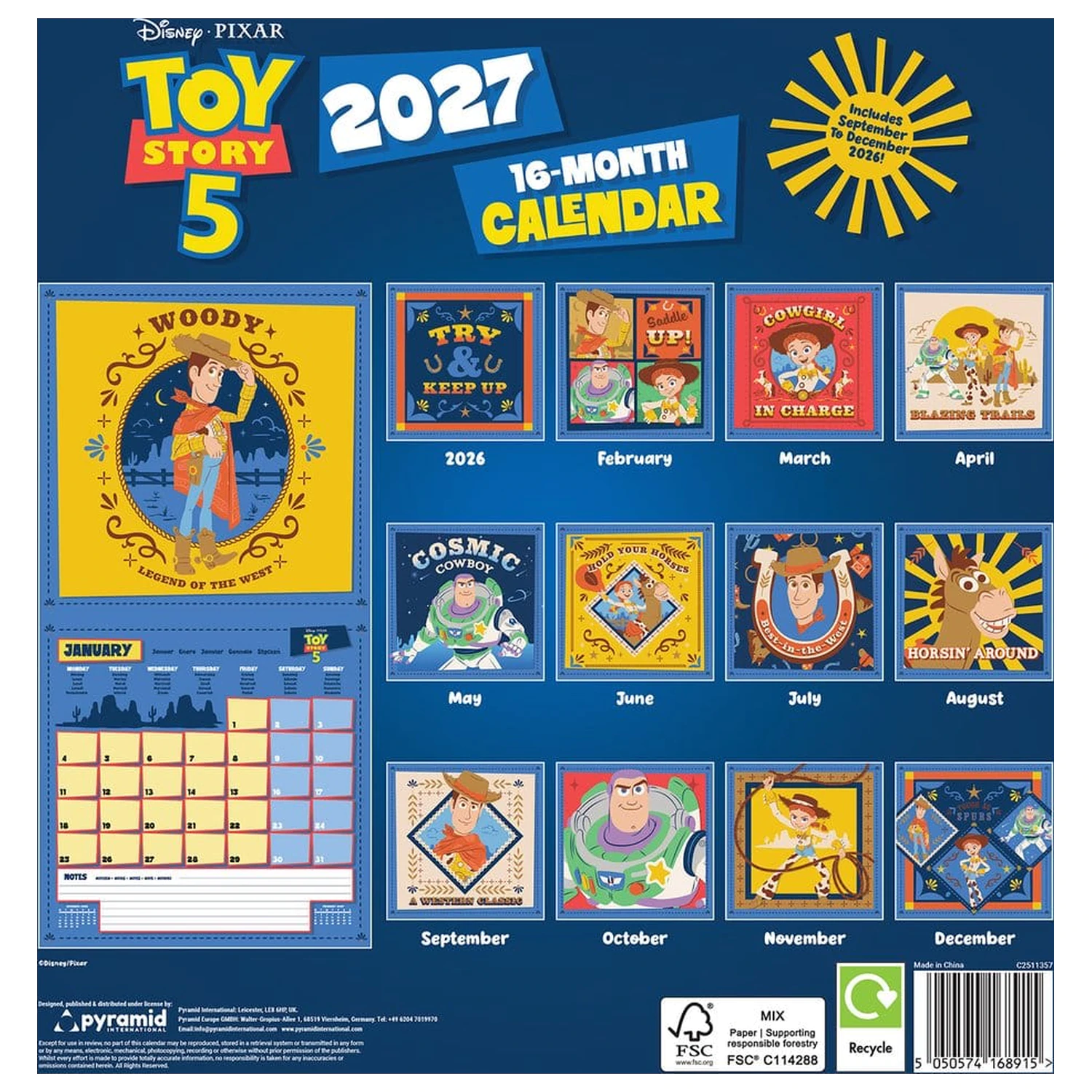 Toy Story Calendar 2027 30 x 30 cm poza produsului