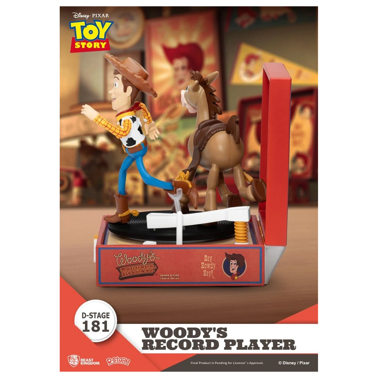 Toy Story Record Player Series figura PVC Woody's Record Player 13 cm poza produsului