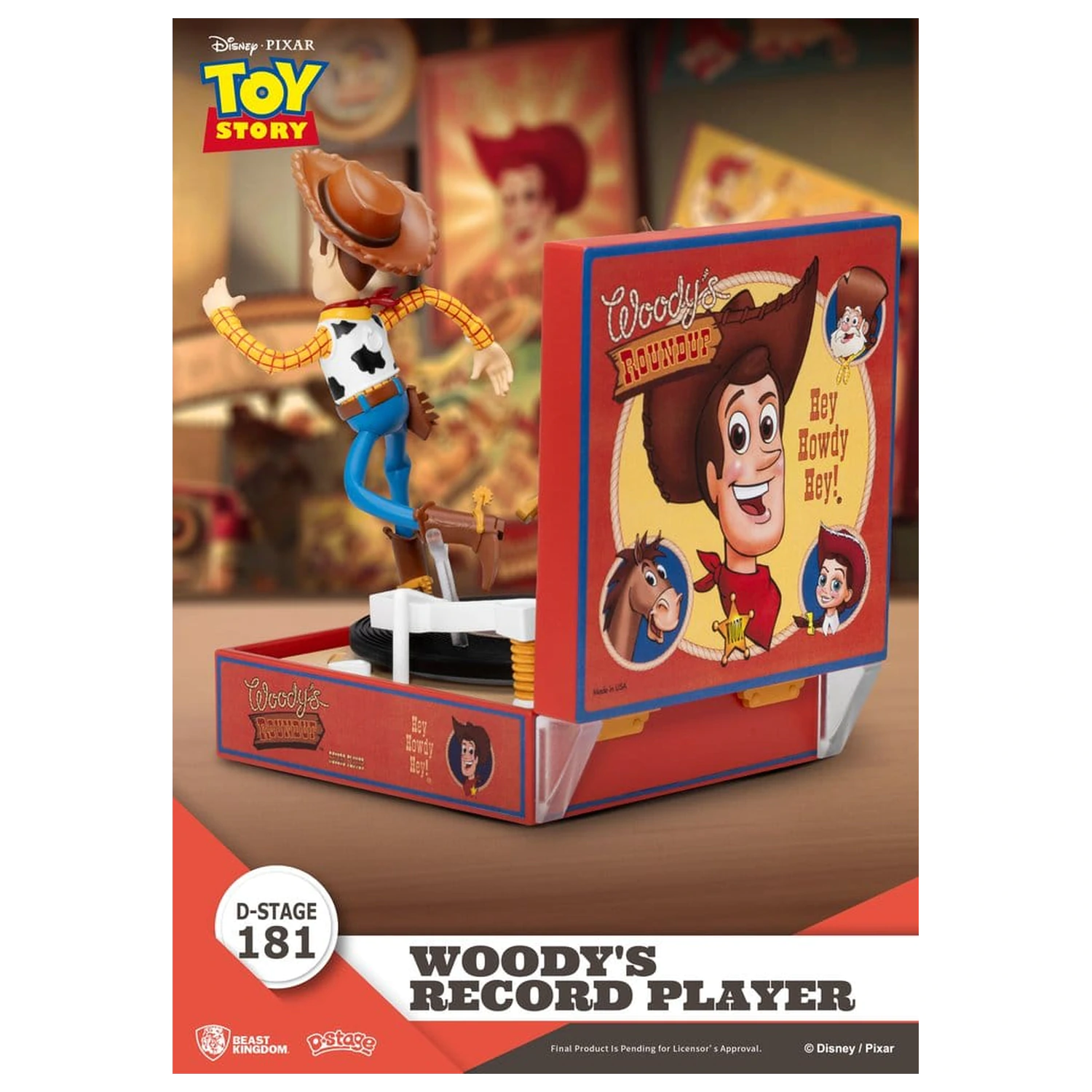 Toy Story Record Player Series figura PVC Woody's Record Player 13 cm poza produsului