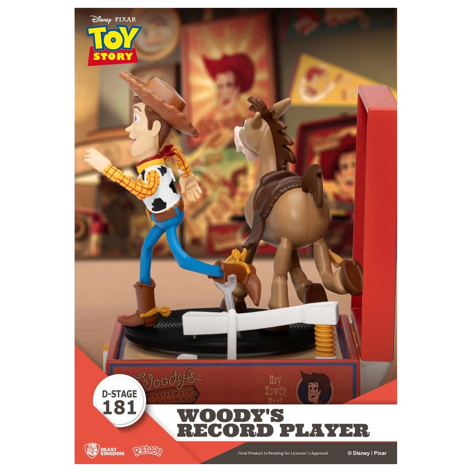 Toy Story Record Player Series figura PVC Woody's Record Player 13 cm poza produsului