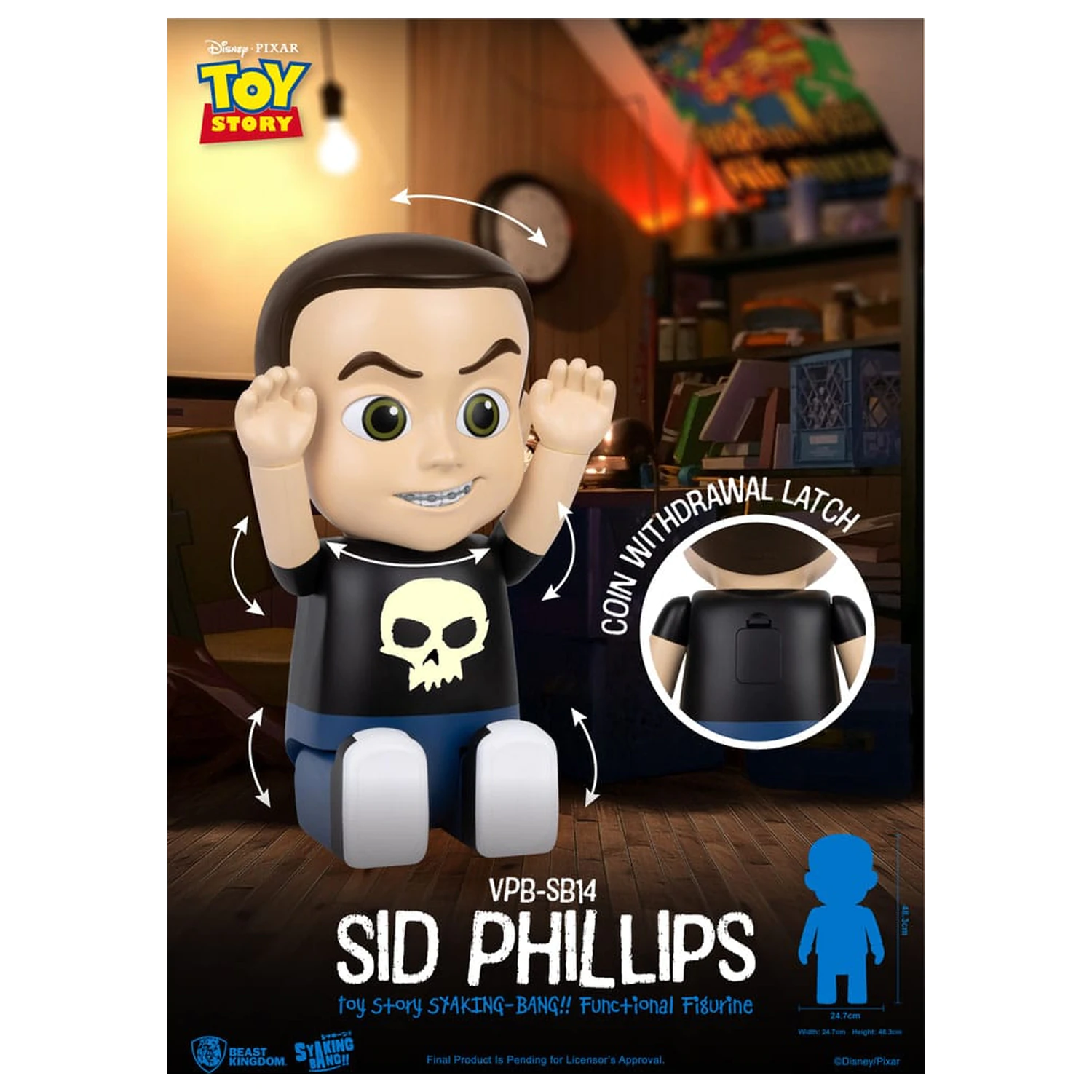 Toy Story Piggy Vinyl Bank Sid Phillips 48 cm poza produsului